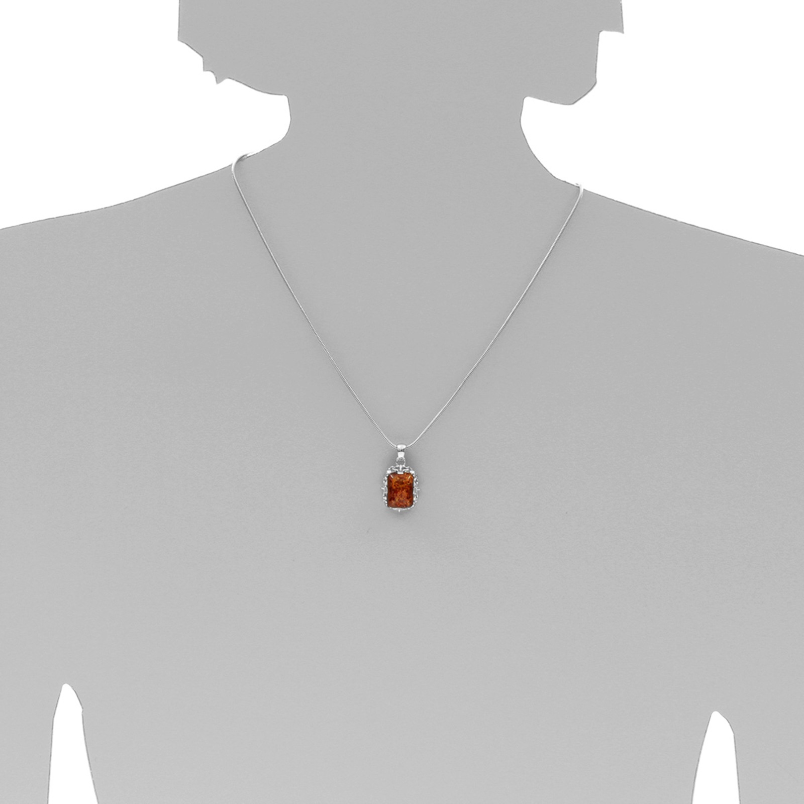 OSTSEE-SCHMUCK Kette mit Anhänger »- Herta - Silber 925/000 - Bernstein«