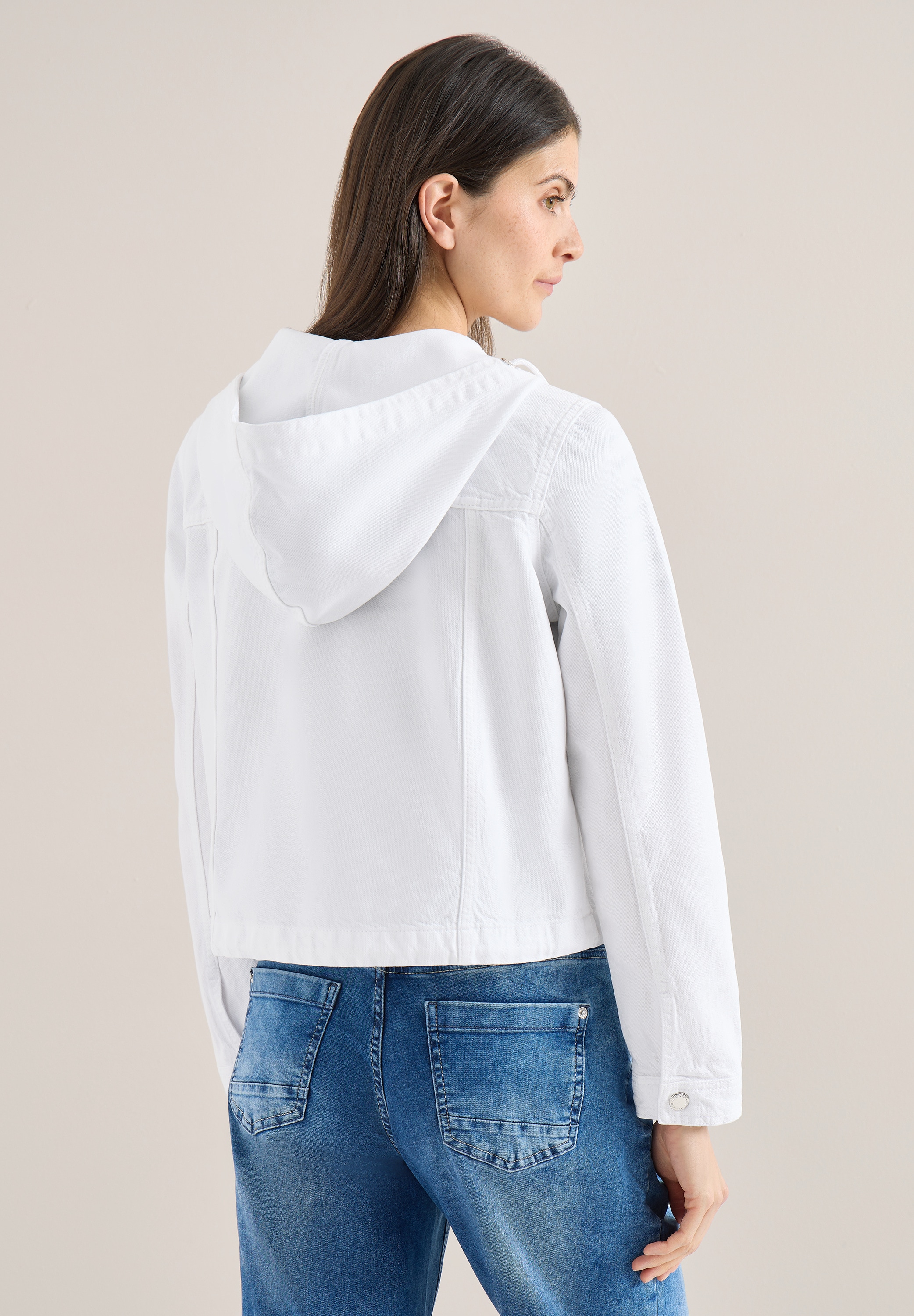 Cecil Jeansjacke mit Kapuze in Denim-Optik