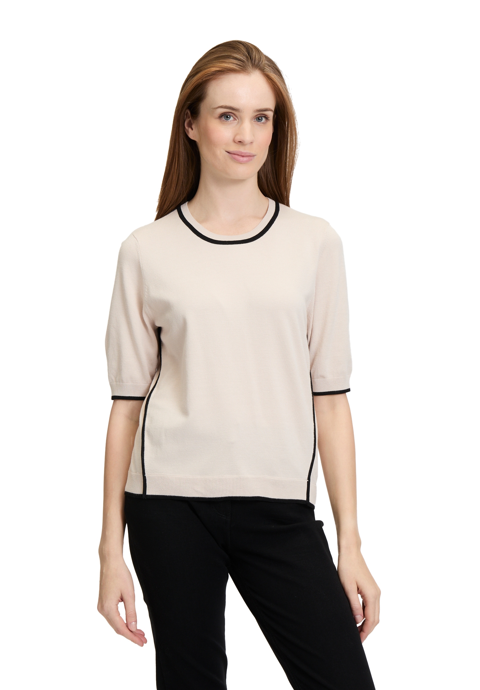 Betty Barclay Kurzarmshirt "Betty Barclay Damen Feinstrickpullover mit Stri günstig online kaufen