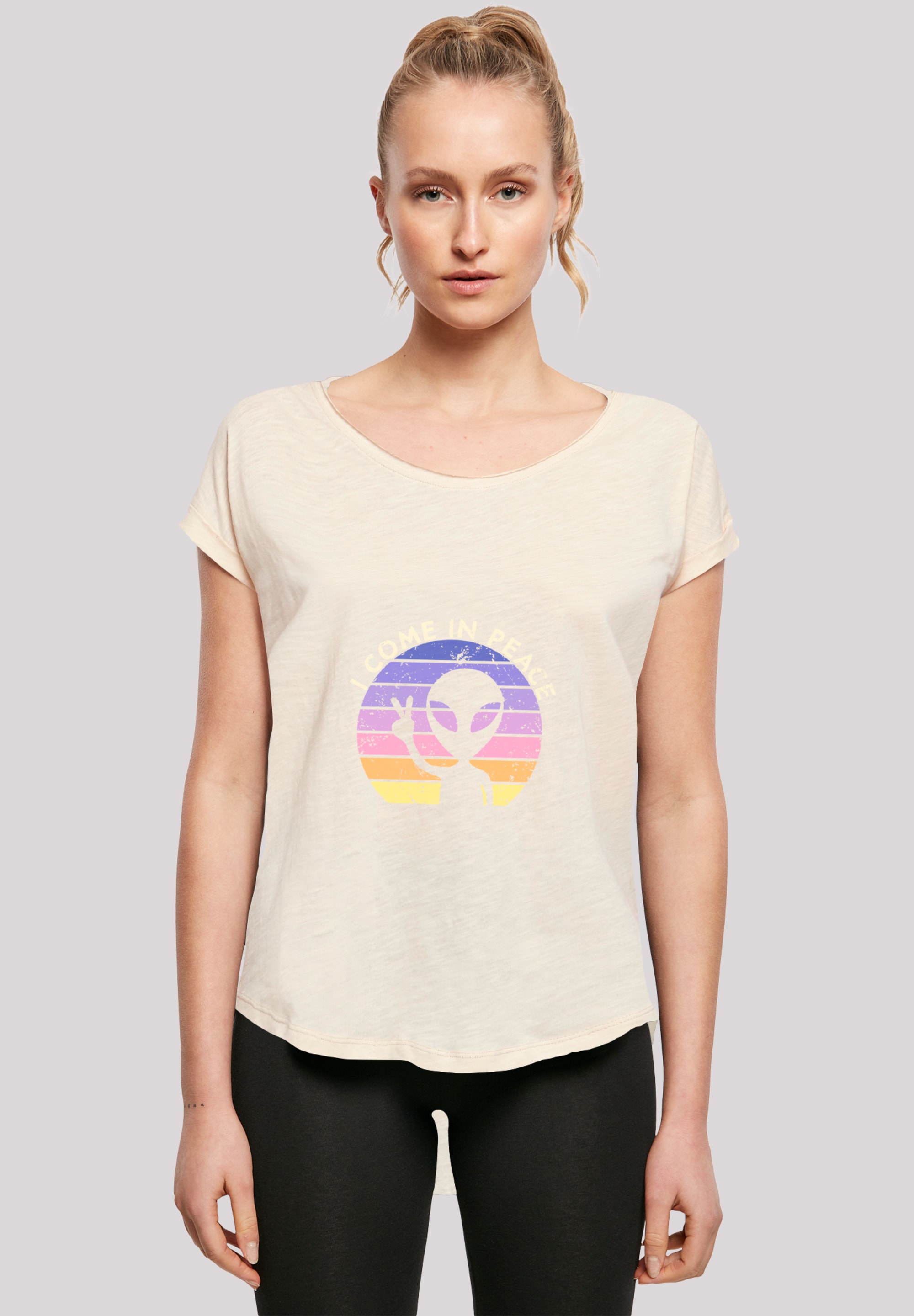 F4NT4STIC T-Shirt "Alien Peace Sunset", Premium Qualität günstig online kaufen