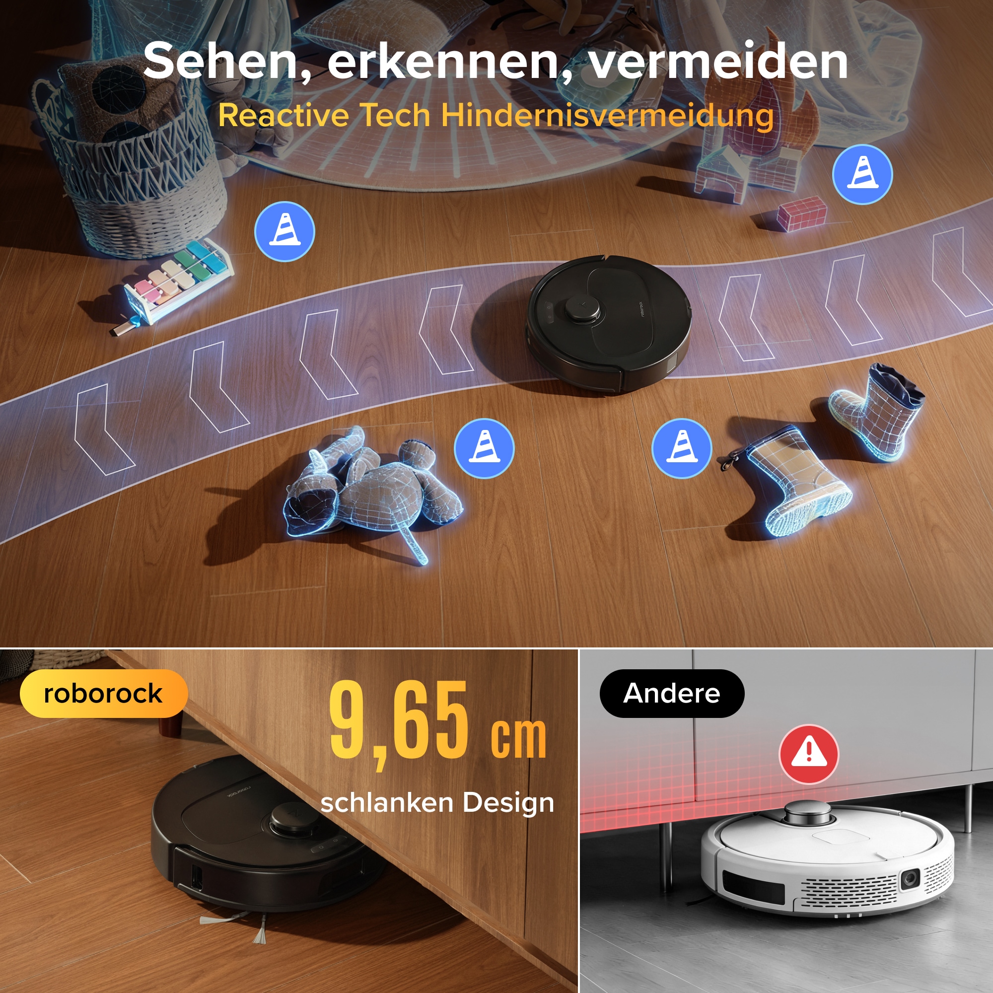 Roborock Saugroboter »Qrevo S ProX Black, 8.01.1961« 18.500 Pa HyperForce-Saugkraft, All-in-One-Station