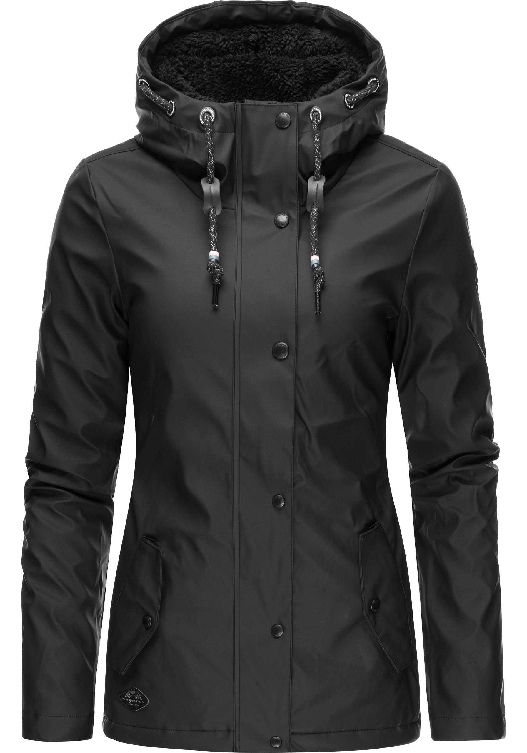 Ragwear Regenjacke »Marge II Intl.«, mit Kapuze, Warm gefütterter Damen Winter Regenmantel