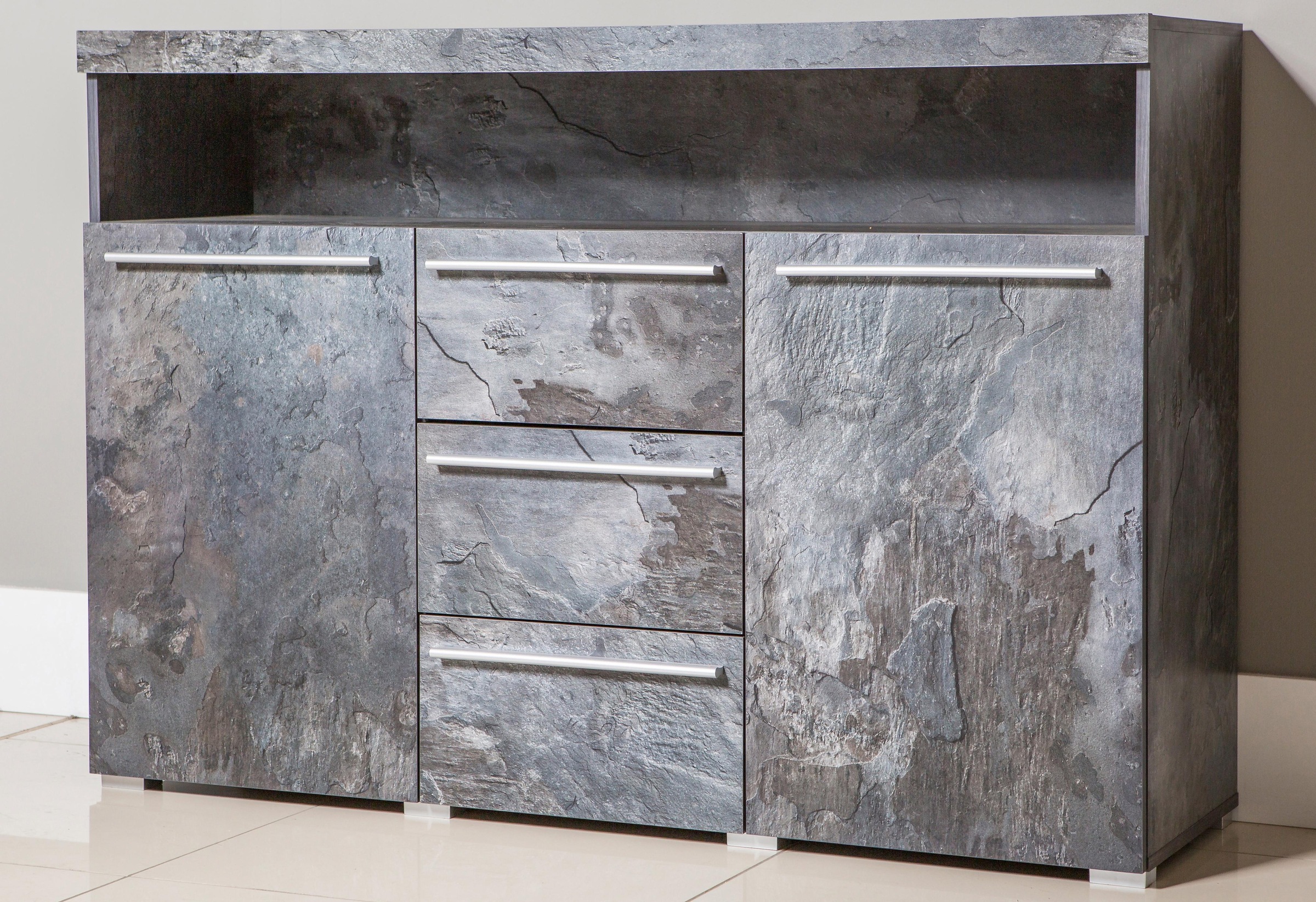 Thumbnail - OTTO home Sideboard "India,Breite 132cm stilvolle Anrichte mit 2Türen, 3 Schubladen" Kommode viel Stauraum, Einlegeböden...