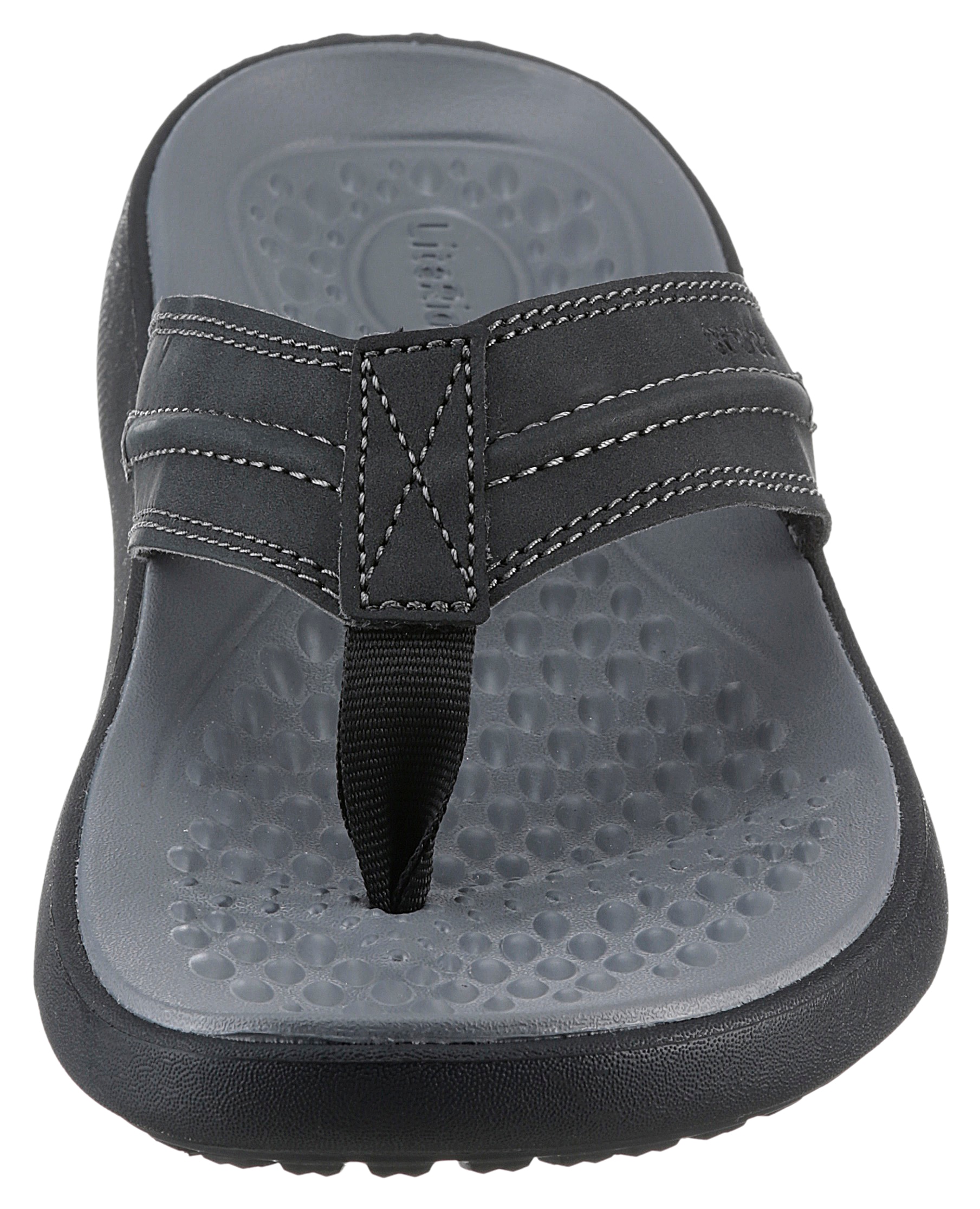 Crocs Zehentrenner »Yukon Vista II Flip«, Sandale, Sommerschuh mit Ziernaht