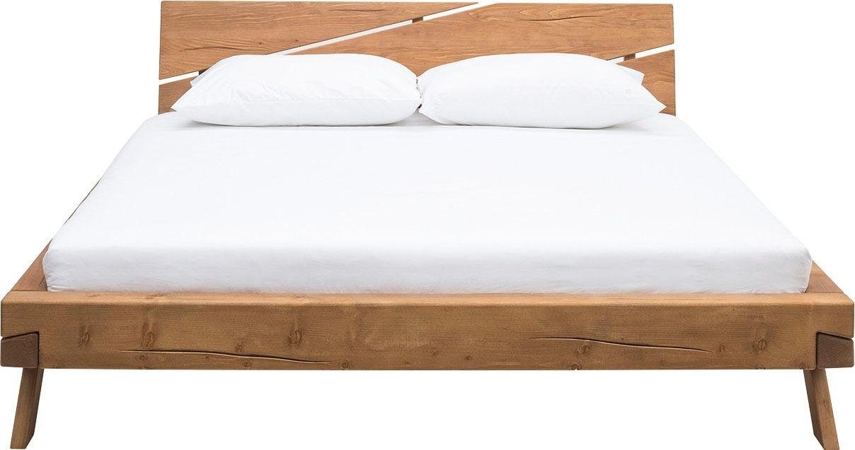 SalesFever Massivholzbett "Eik Naturbelassenes Bett" Urige Eleganz trifft m günstig online kaufen