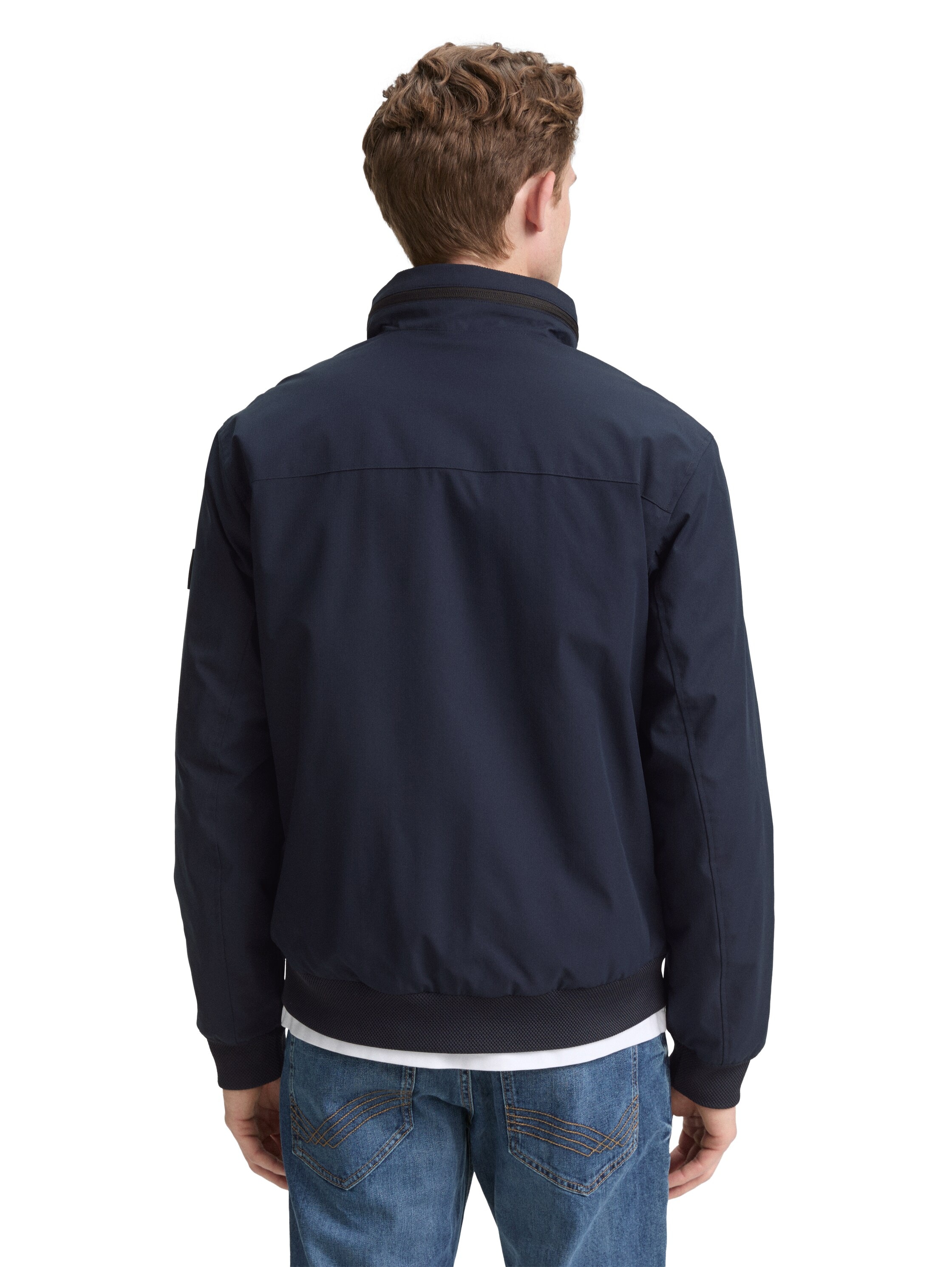 TOM TAILOR Outdoorjacke, ohne Kapuze, mit Logo Stickerei