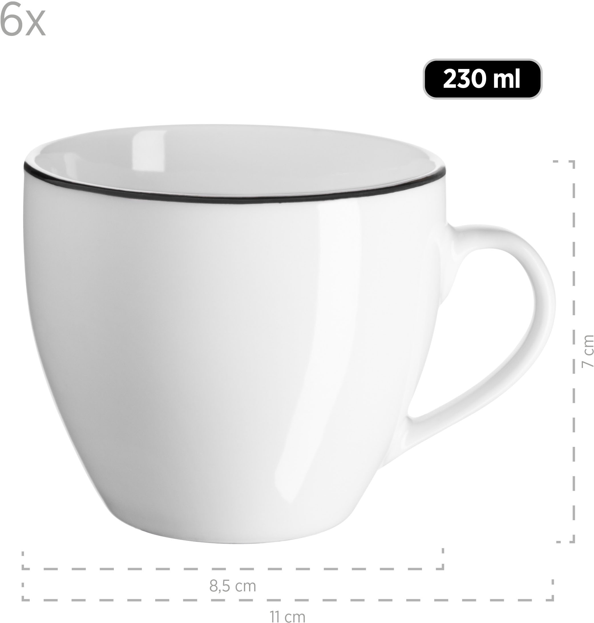 MÄSER Kaffeeservice »NOLA, Geschirr-Set, Porzellan«