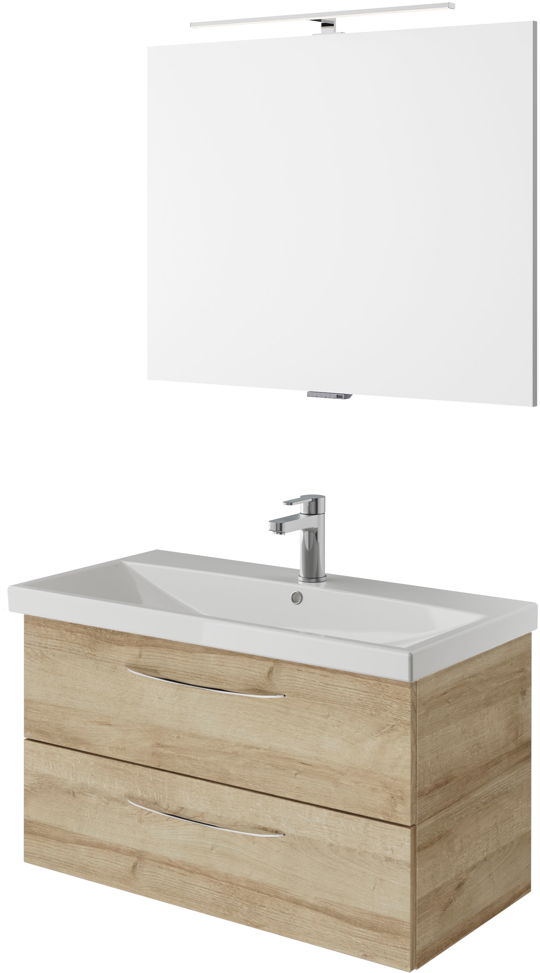 Saphir Badmöbel-Set "Serie 4035 2-teilig, Keramikwaschtisch mit LED-Spiegel günstig online kaufen