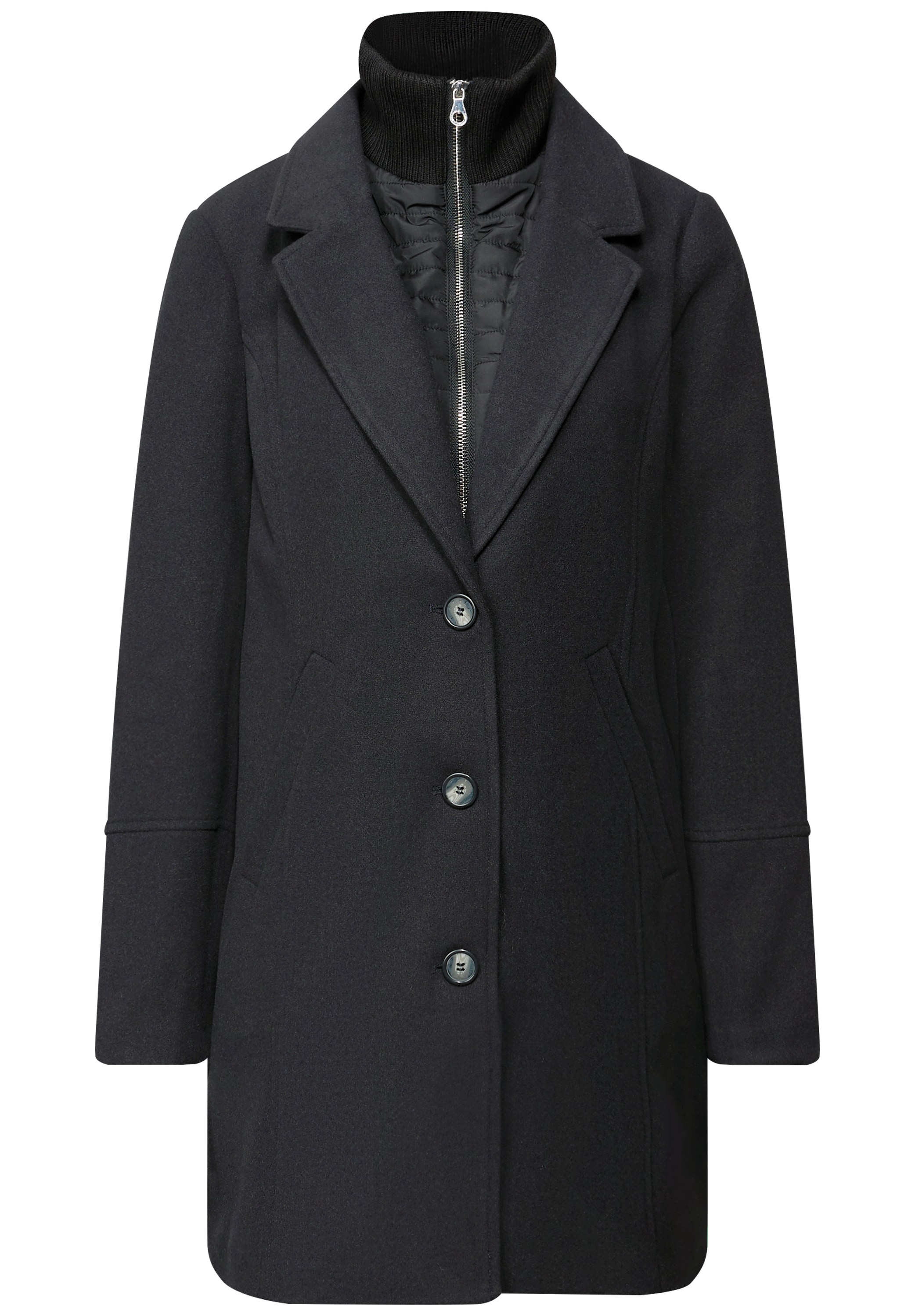 STREET ONE Wollmantel in Woll-Optik