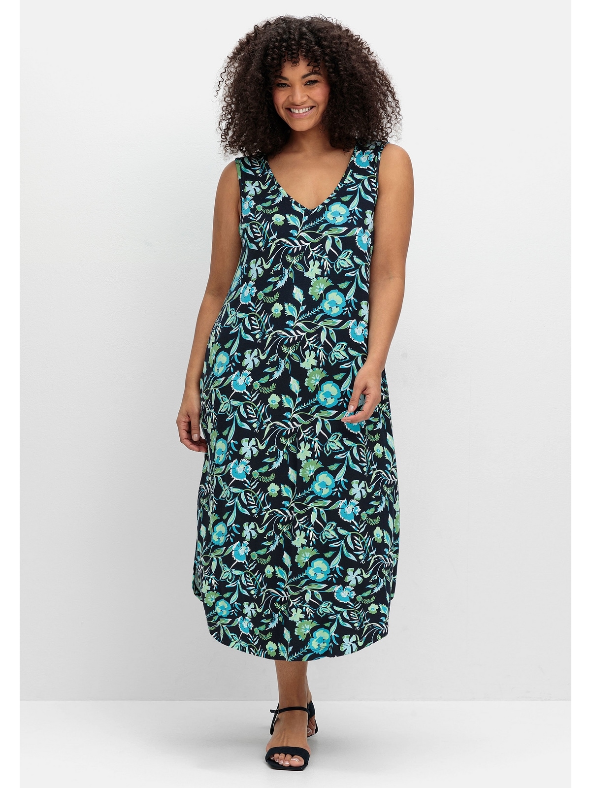 Sheego Jerseykleid "Große Größen", mit Ornamentprint günstig online kaufen