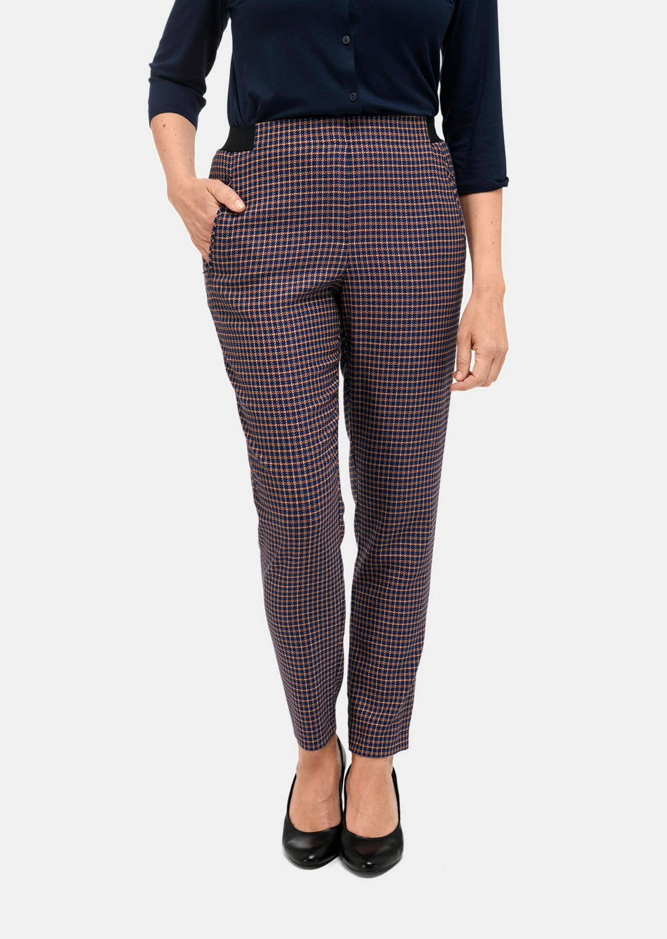 GOLDNER Schlupfhose »Schlupfhose Martha Klassische Karohose Martha«