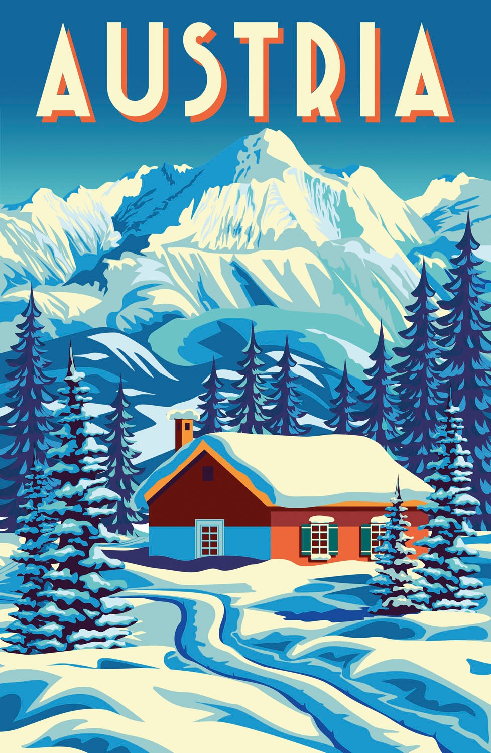 queence Metallbild "Austria" Berge & Alpenbilder  Österreich 1 Stk. tlg. St günstig online kaufen