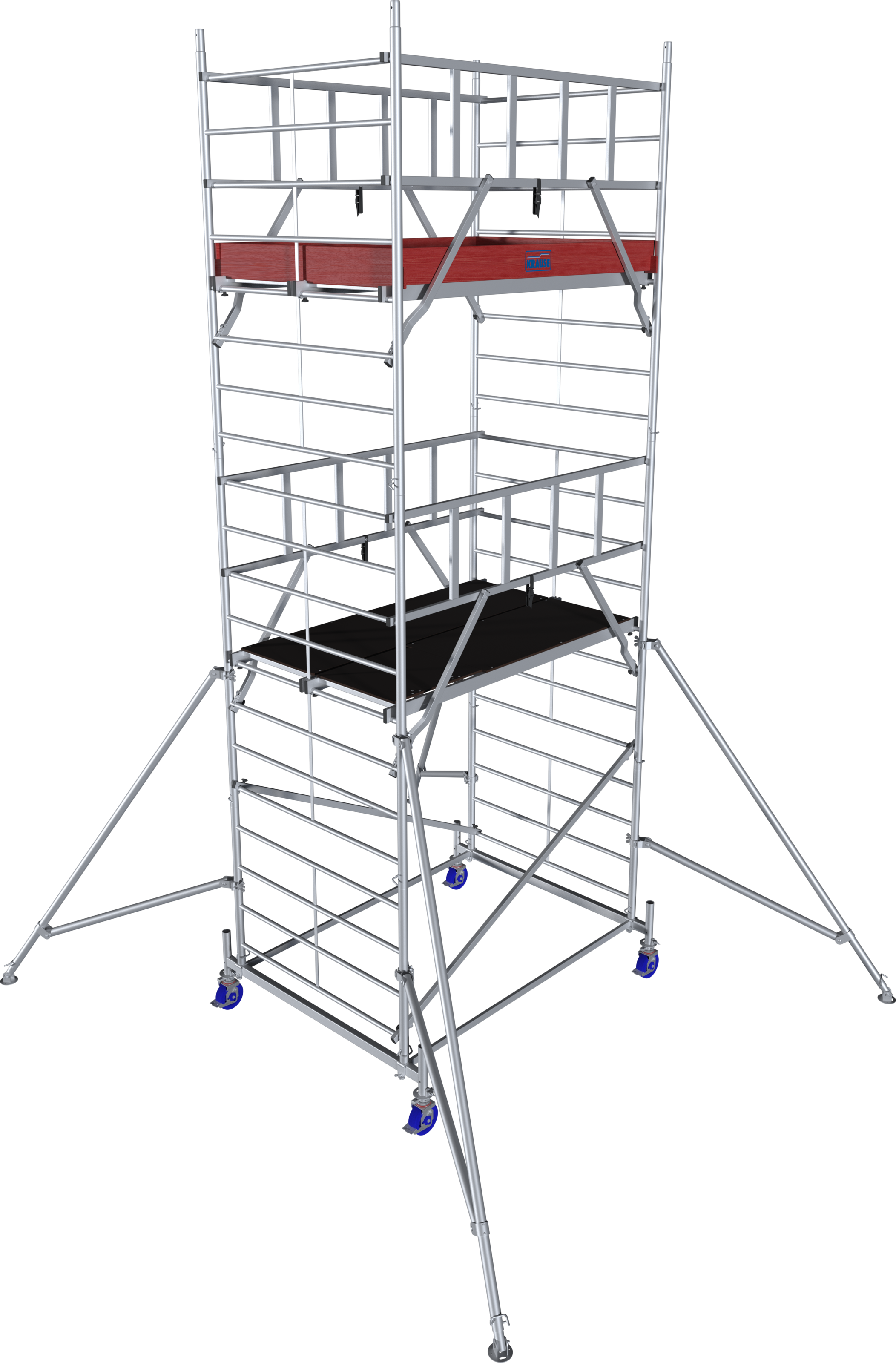 KRAUSE Fahrgerüst "ProTec XXL Breitaufbau", Länge x H: 220cm x 550cm, grau, Gerüste, Arbeitshöhe: 6,3 Meter