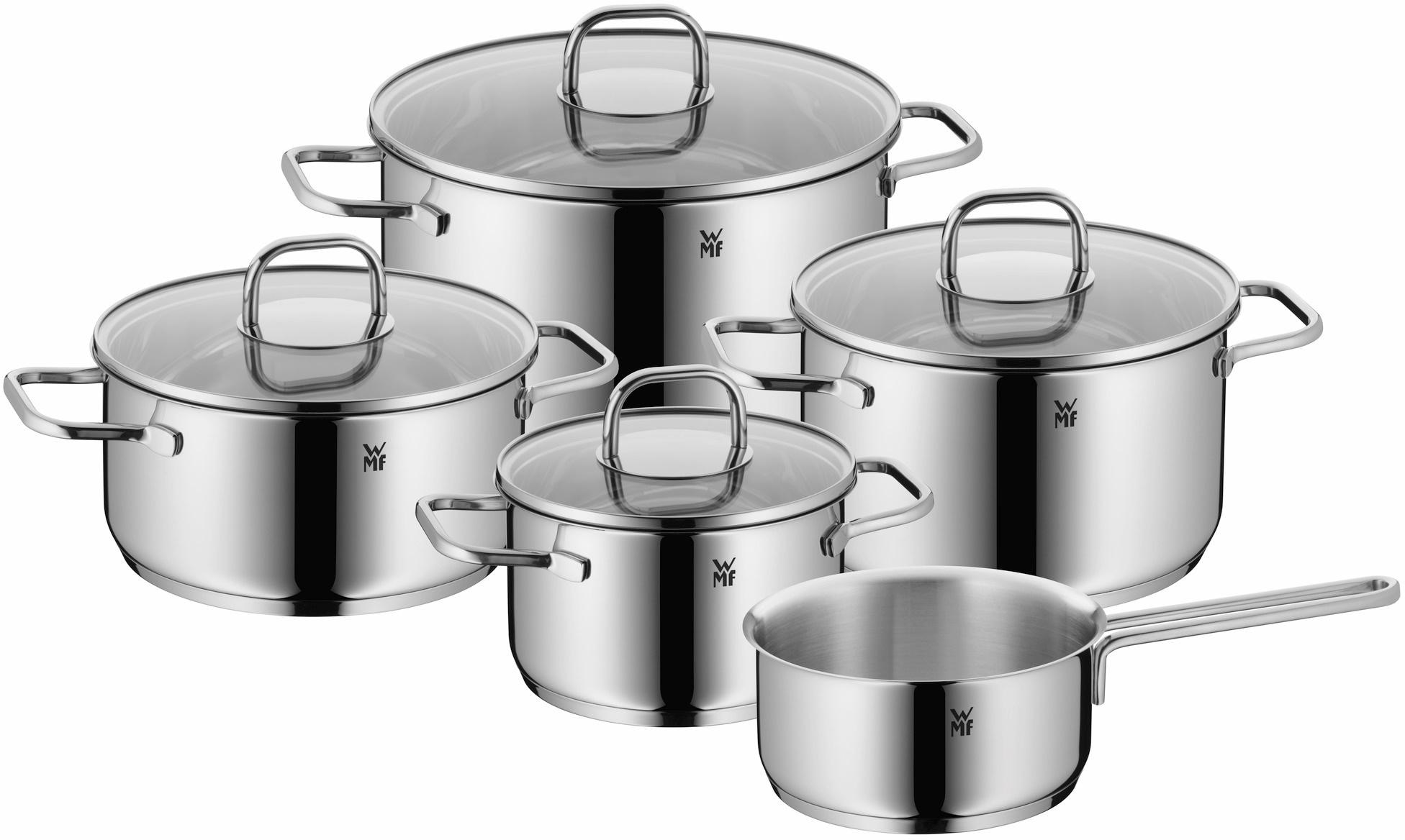 | 18/10, Induktion tlg.), kaufen (Set, 9 Cromargan® Topf-Set Rostfrei BAUR Edelstahl »Inspiration«, WMF