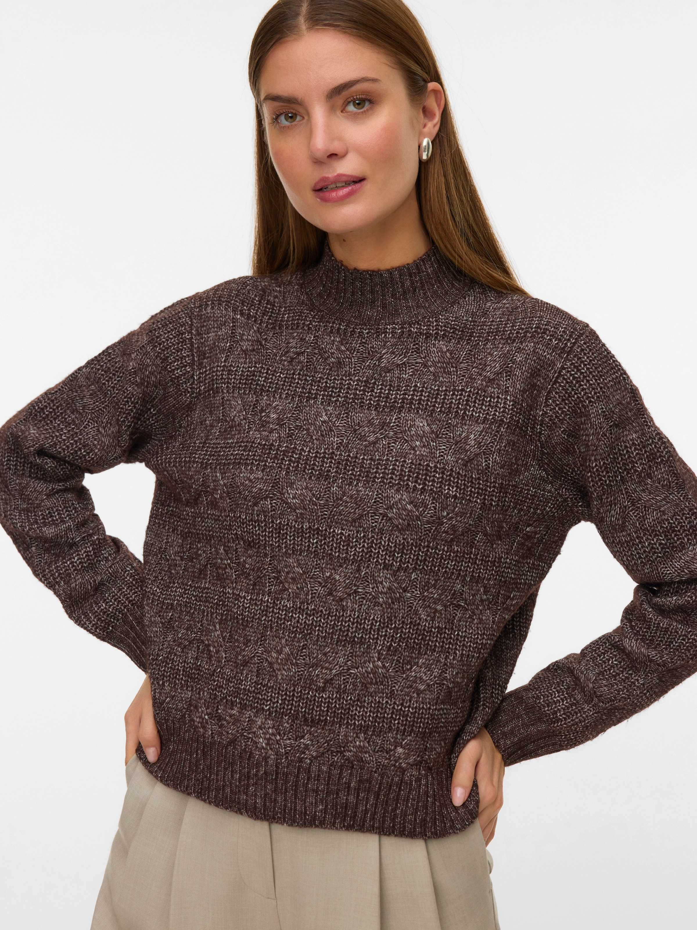Vero Moda Strickpullover "VMVIRGO LS HIGHNECK PULLOVER BF" günstig online kaufen