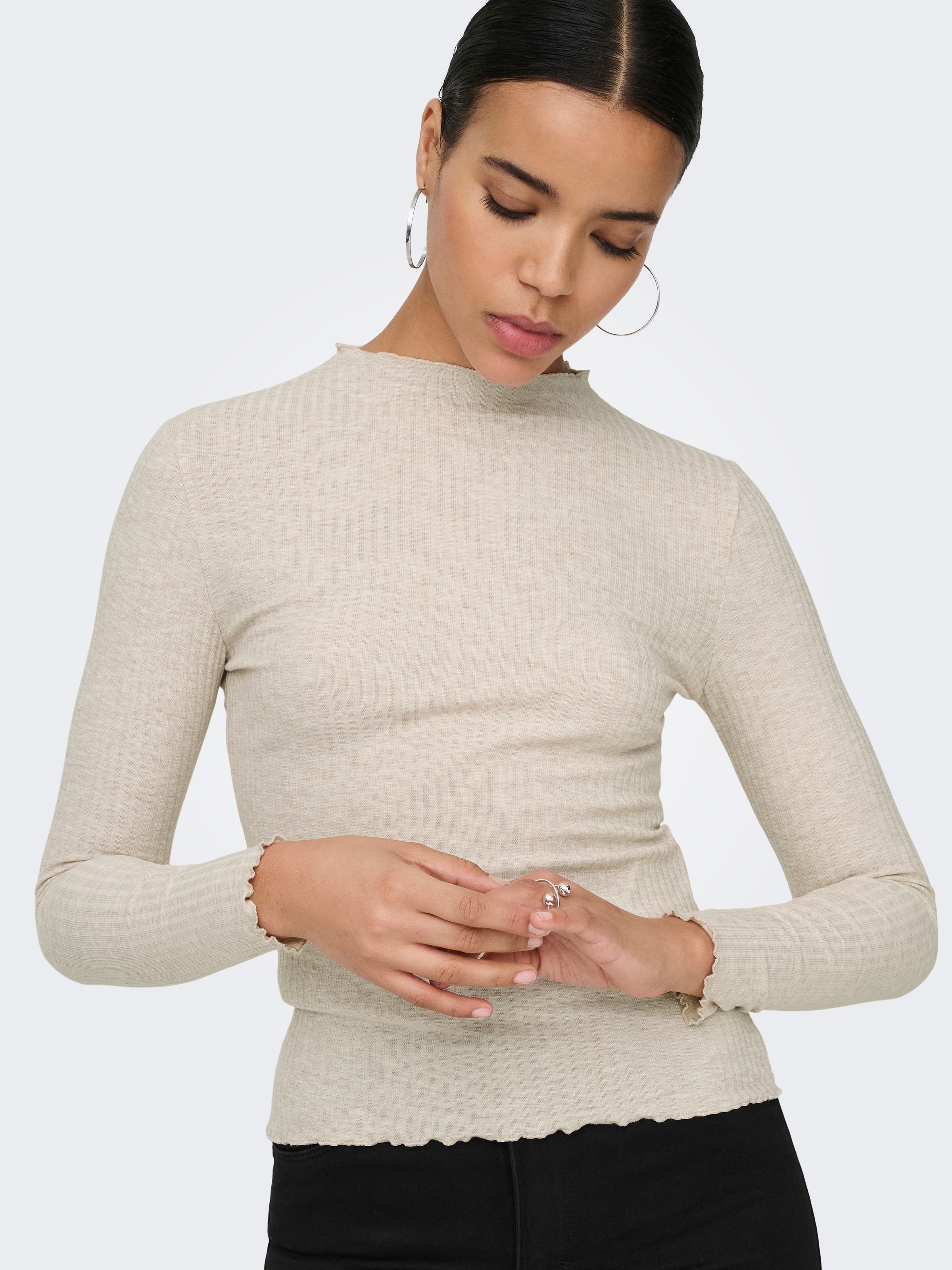 ONLY Langarmshirt "ONLEMMA L/S HIGH NECK TOP" günstig online kaufen