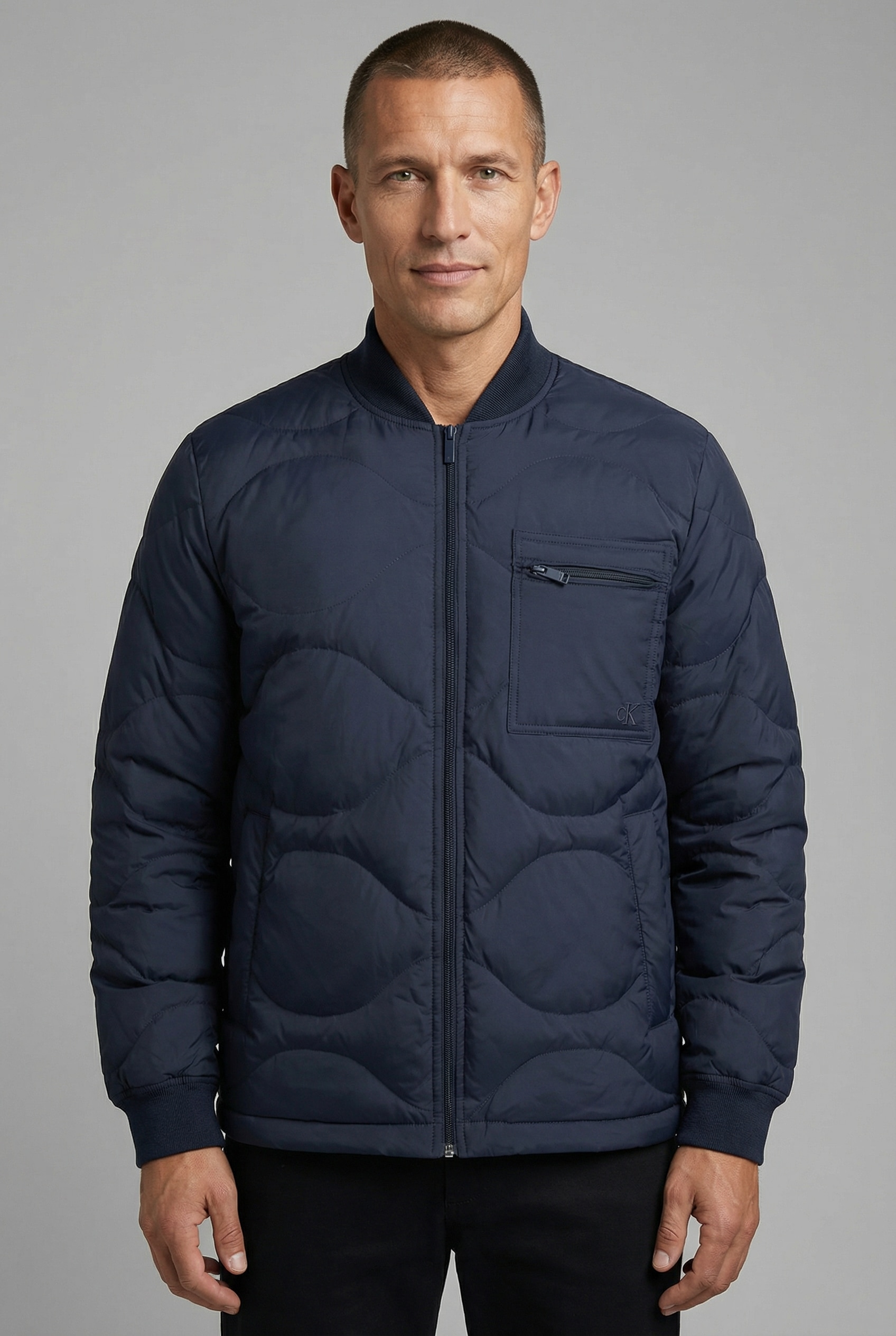 Calvin Klein Jeans Daunenjacke ohne Kapuze Strickkragen, Regular Fit, warm günstig online kaufen