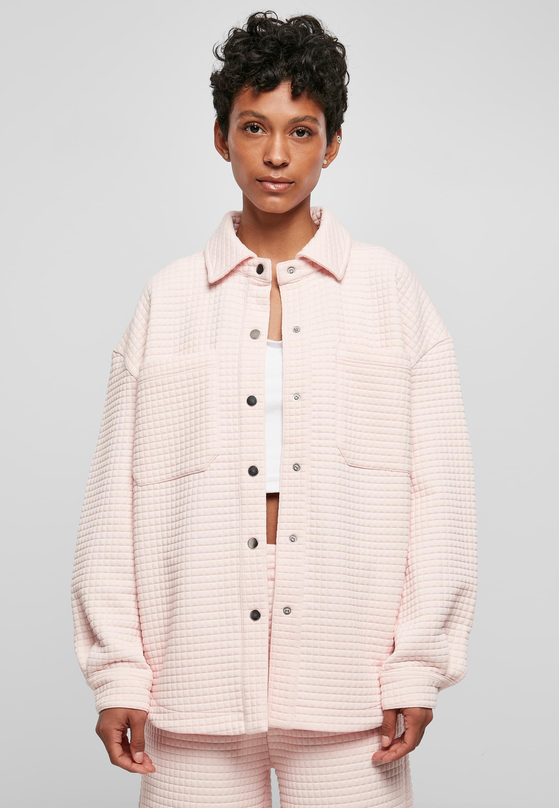 URBAN CLASSICS Sweatjacke »Urban Classics Damen Ladies Quilted Sweat Overshirt«