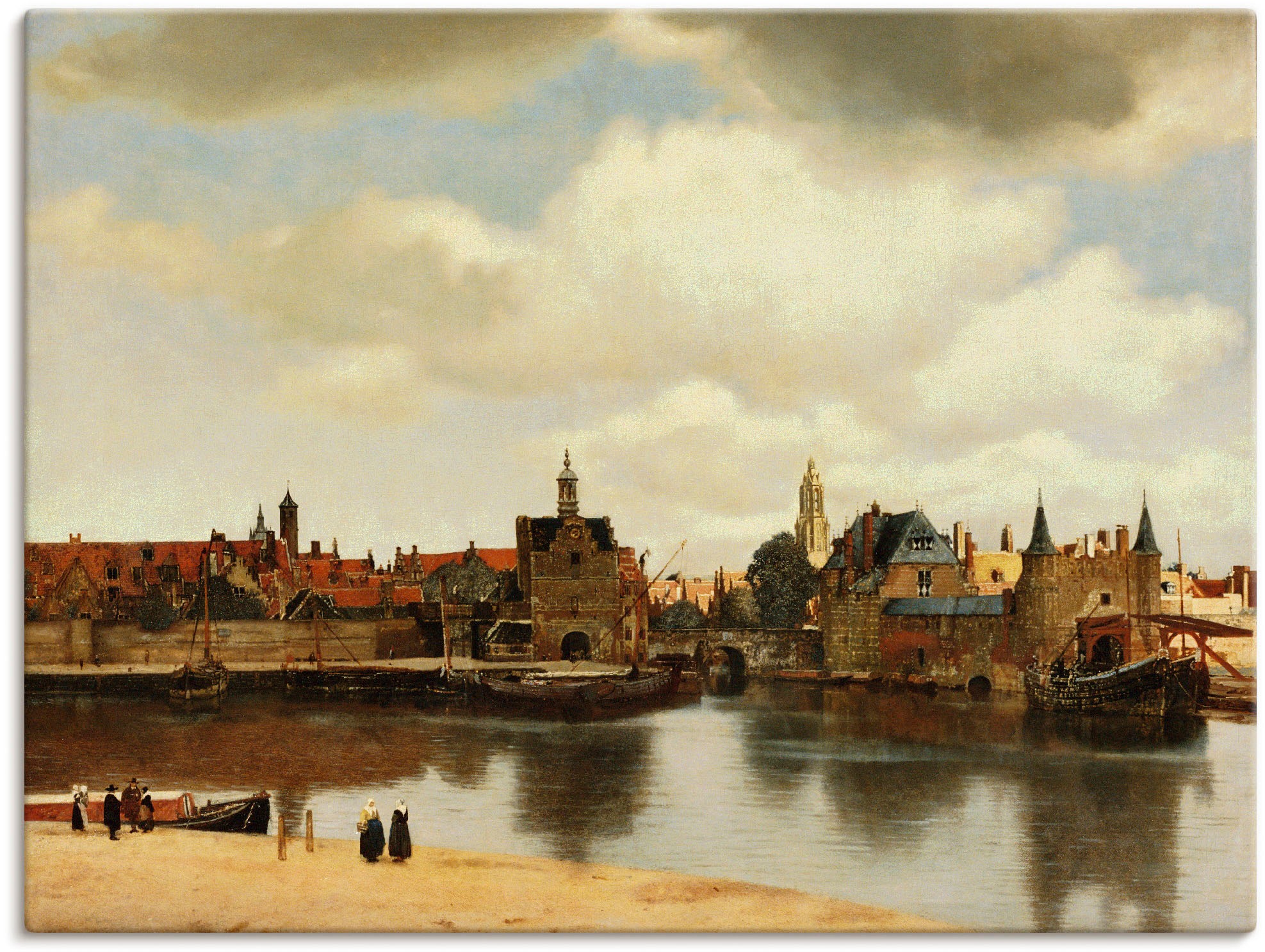 Artland Wandbild »Ansicht der Stadt Delft. Um 1660«, Niederlande, (1 St.),  als Leinwandbild, Wandaufkleber oder Poster in versch. Größen bestellen |  BAUR