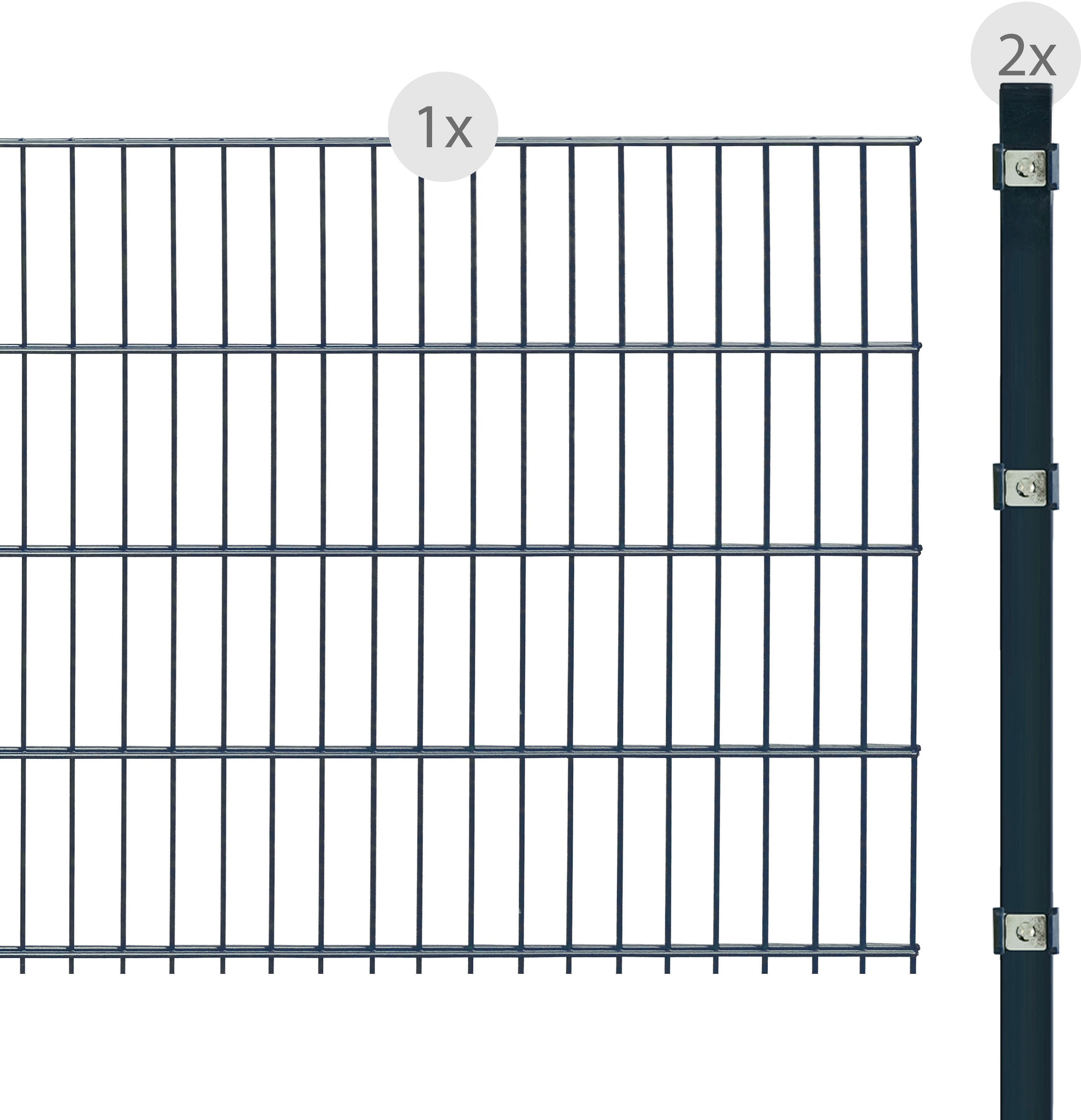 Arvotec Doppelstabmattenzaun »EXCLUSIVE 83 zum Einbetonieren«, Zaunhöhe 83 cm, Zaunlänge 2 - 60 m
