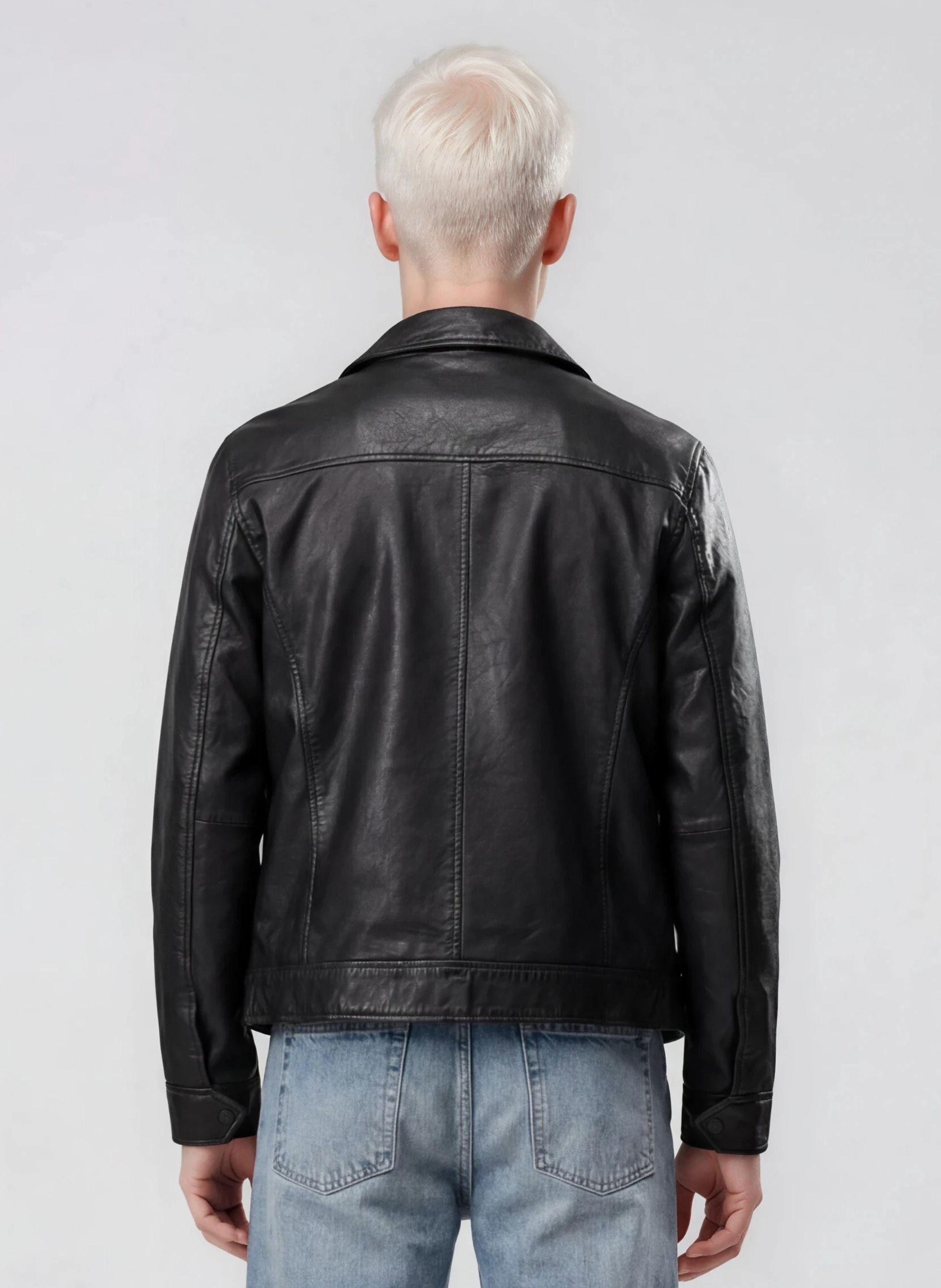 trueprodigy Lederjacke »Jax Aufgesetzte Taschen im Hemd-Stil« ohne Kapuze