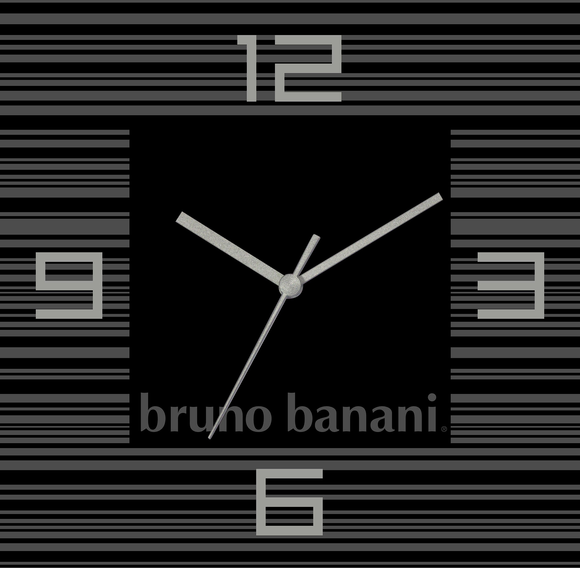 Bruno Banani Wanduhr "Thin Stripes auf Alu" wahlweise mit Quarz- oder Funku günstig online kaufen