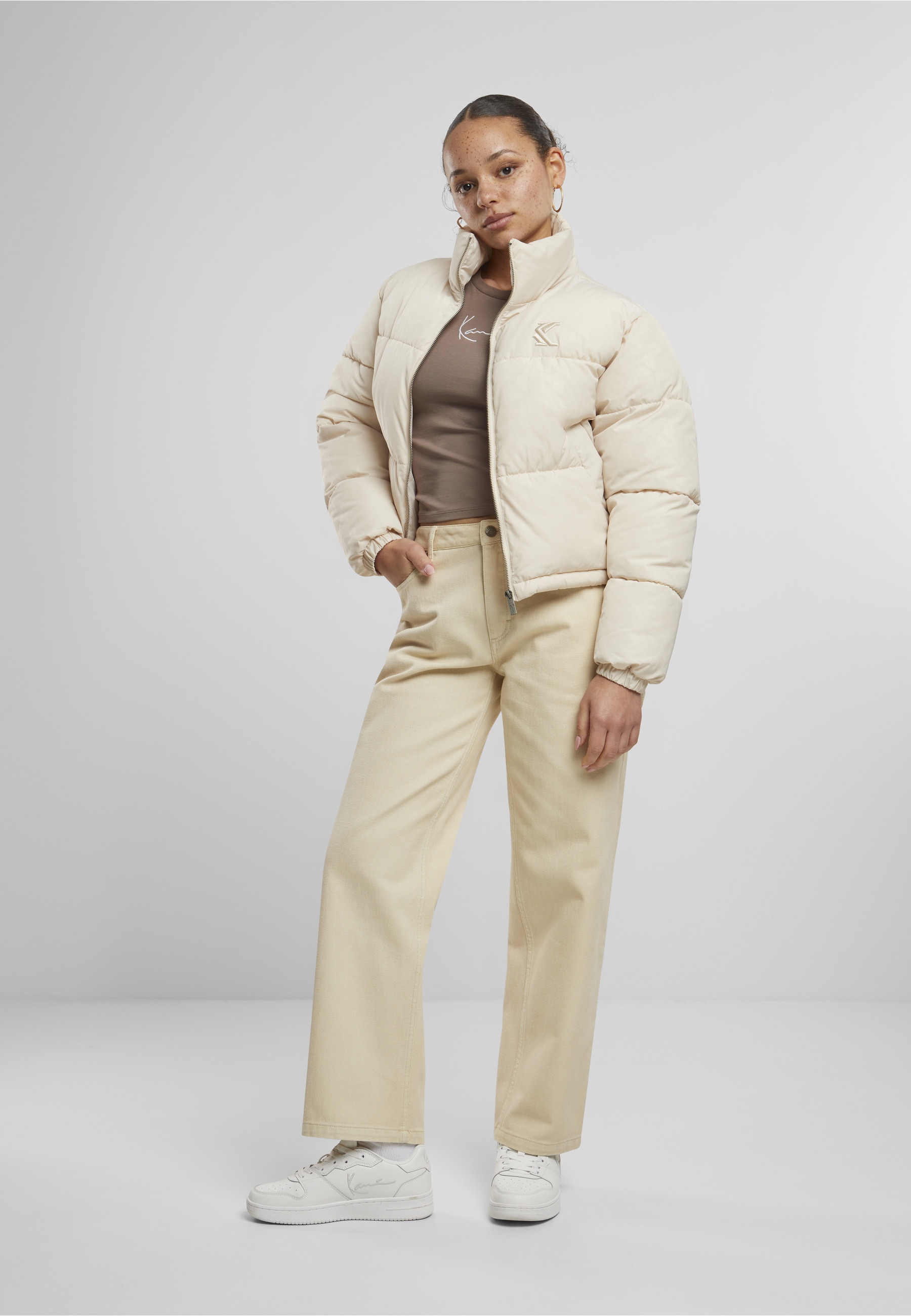 Karl Kani Winterjacke »Karl Kani Karl Kani OG AOP Crop Puffer Jacket« 1 Stk. tlg. ohne Kapuze