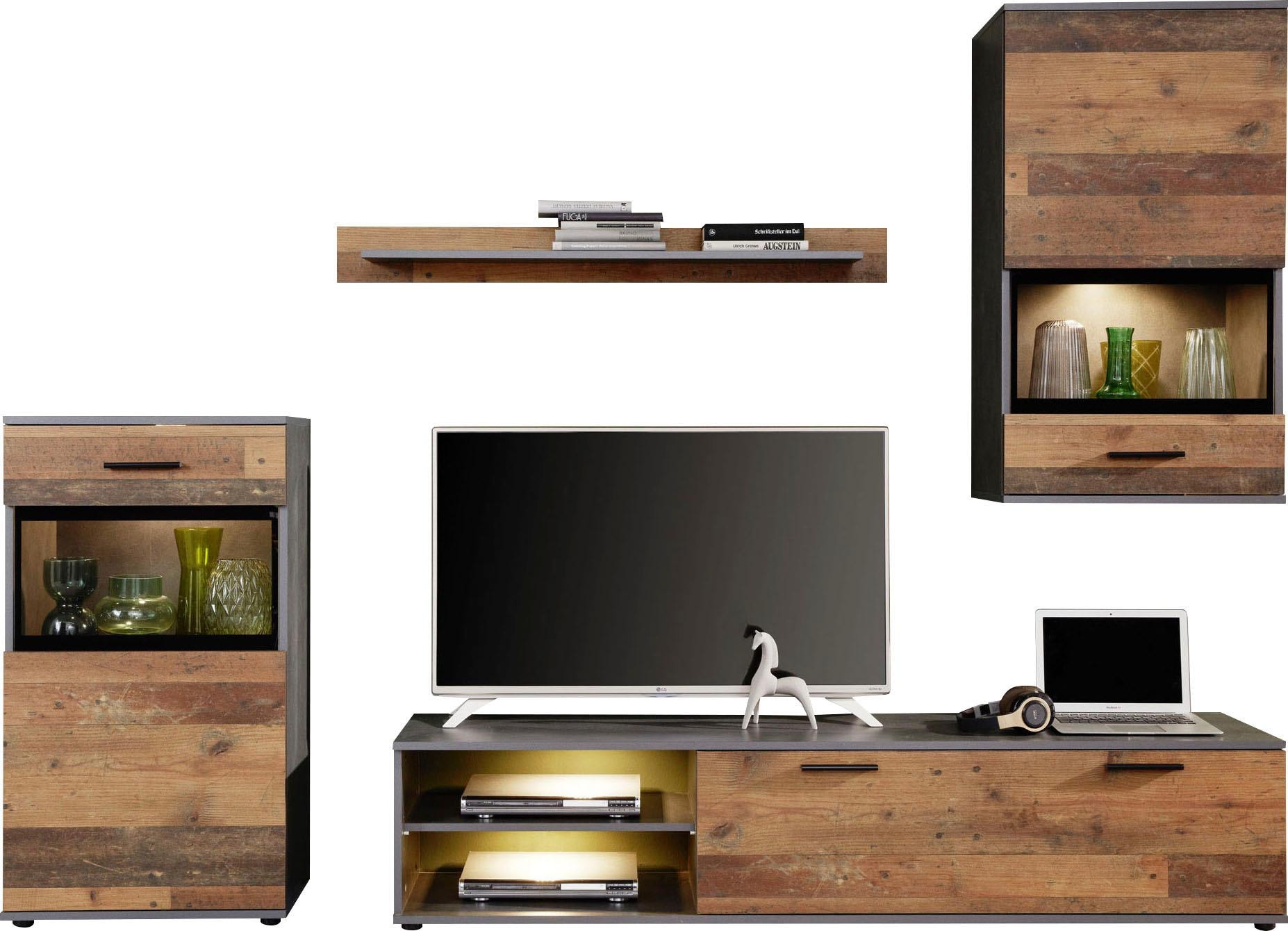 Home affaire Wohnwand "Mansfield" 4 Stk. tlg. günstig online kaufen