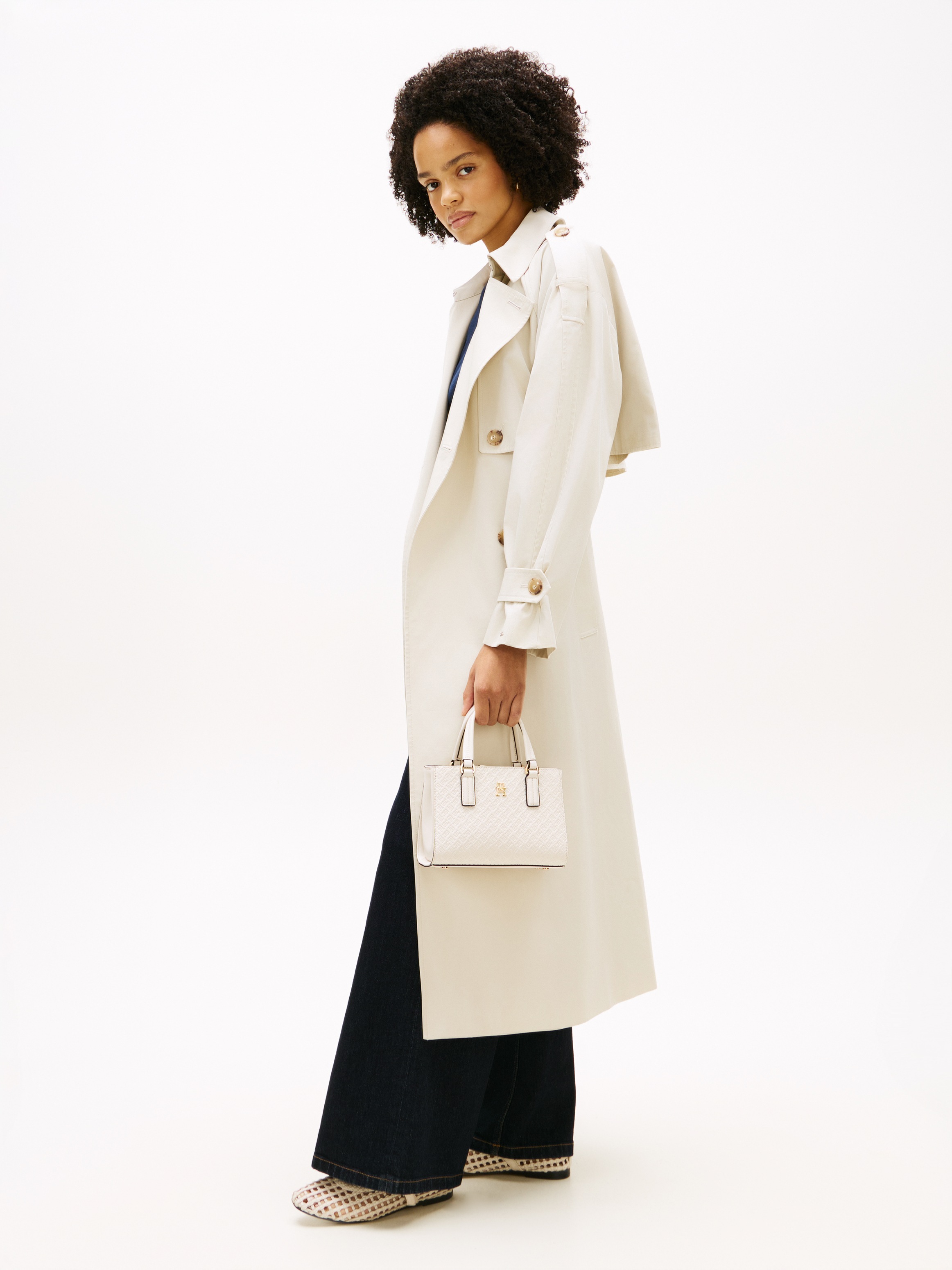 Tommy Hilfiger Tragetasche »TH DAILY MINI TOTE MONO« Damen Handtasche, Umhängetasche, Schultertasche mit TH-Schmuckelement