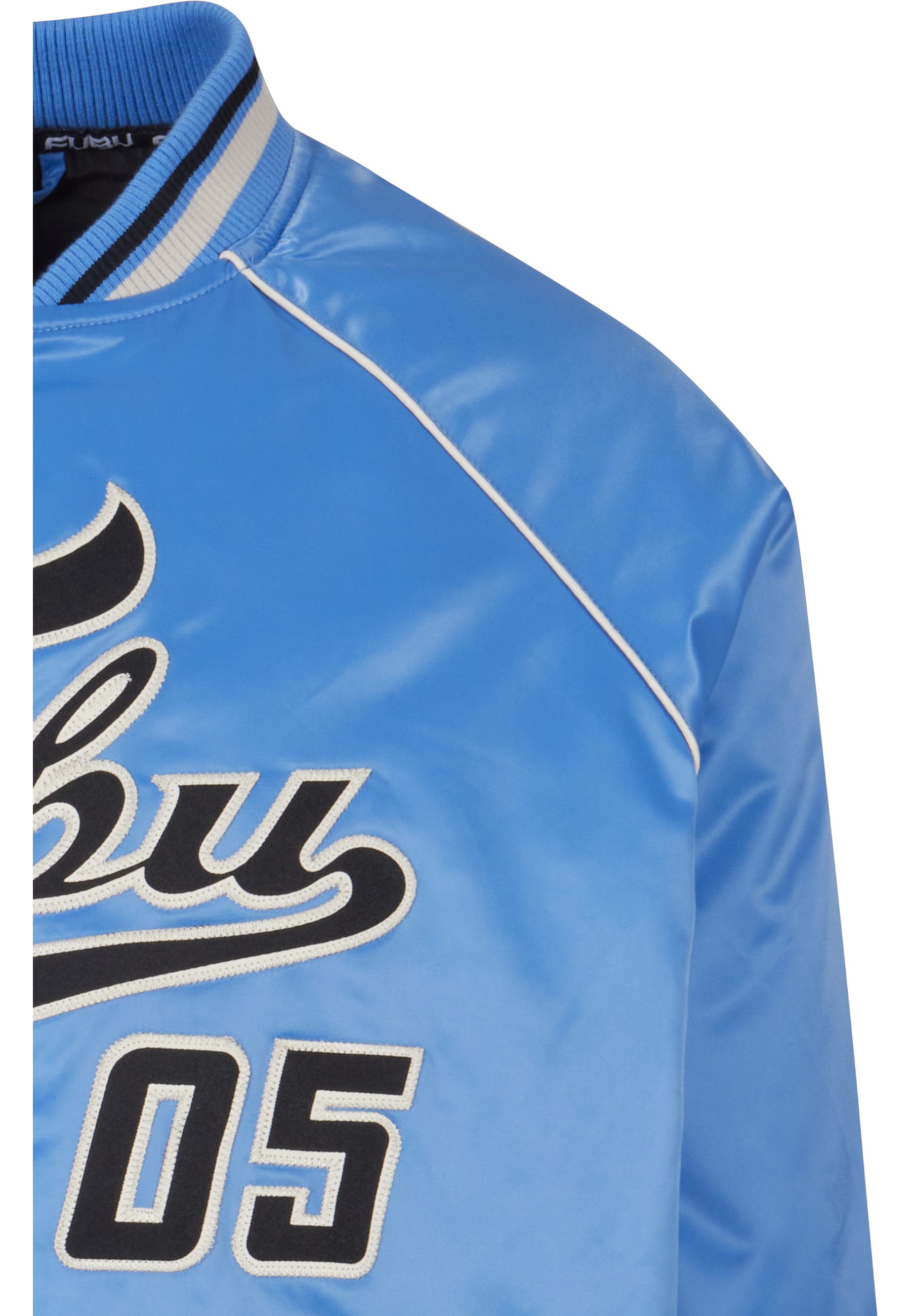Fubu Bomberjacke »Fubu Herren FM241-012-1 Fubu Varsity Satin Raglan Bomber Jacket« 1 Stk. tlg. ohne Kapuze