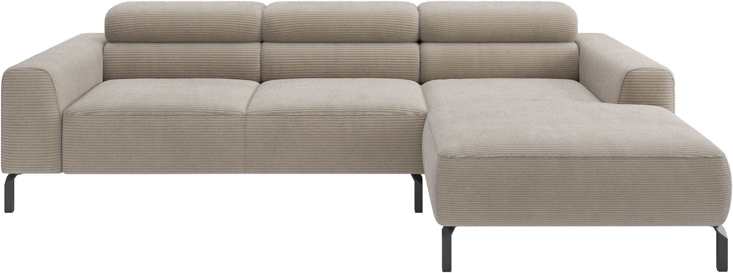 Home affaire Ecksofa "Ecksofa, L-Form, incl. Kopfteilverstellung, Breite 258 cm" wahlweise elektrische Sitztiefenverstellung