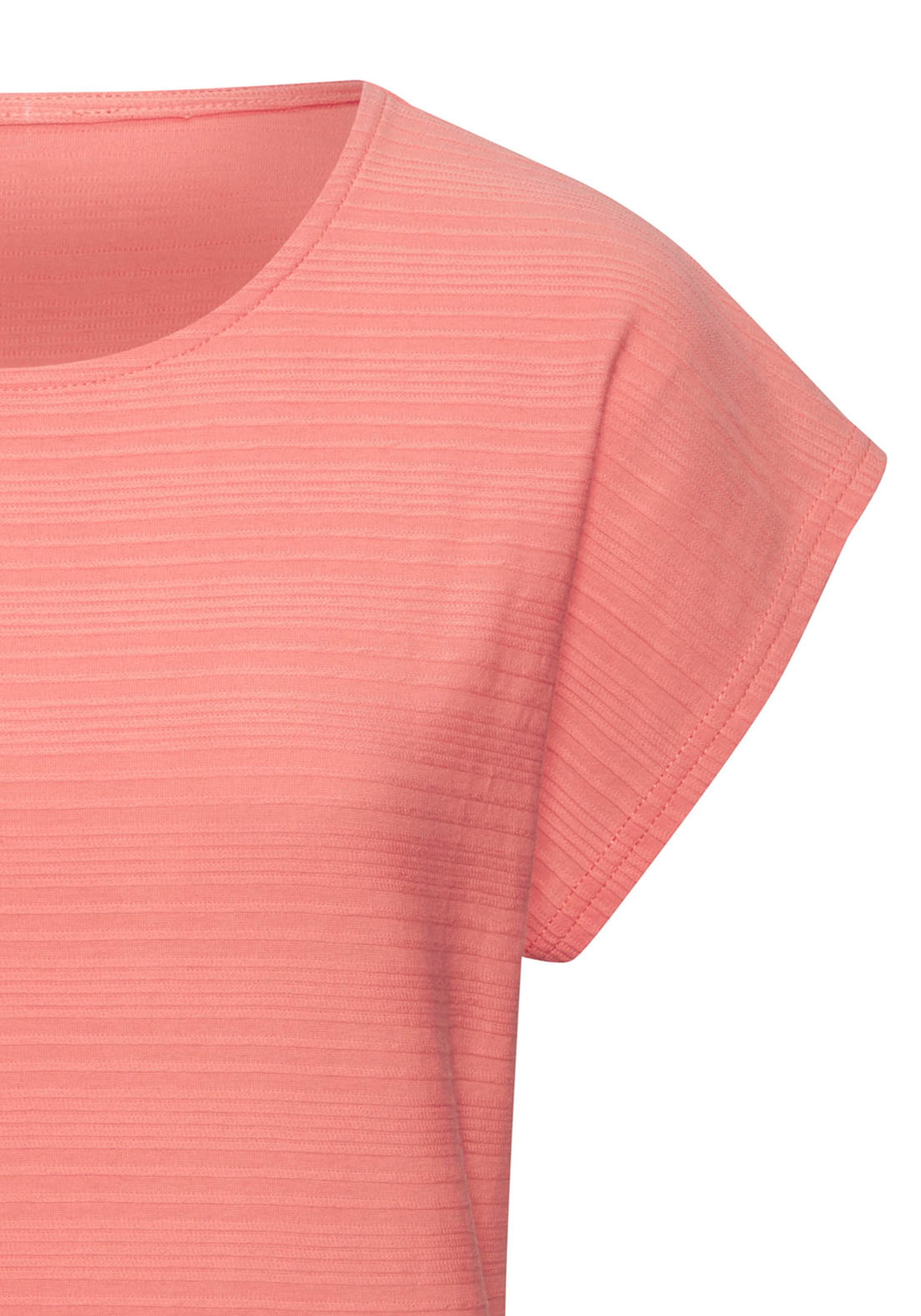 Vivance T-Shirt »mit modischer Streifenstruktur«, (Packung), aus weicher Baumwoll-Qualität