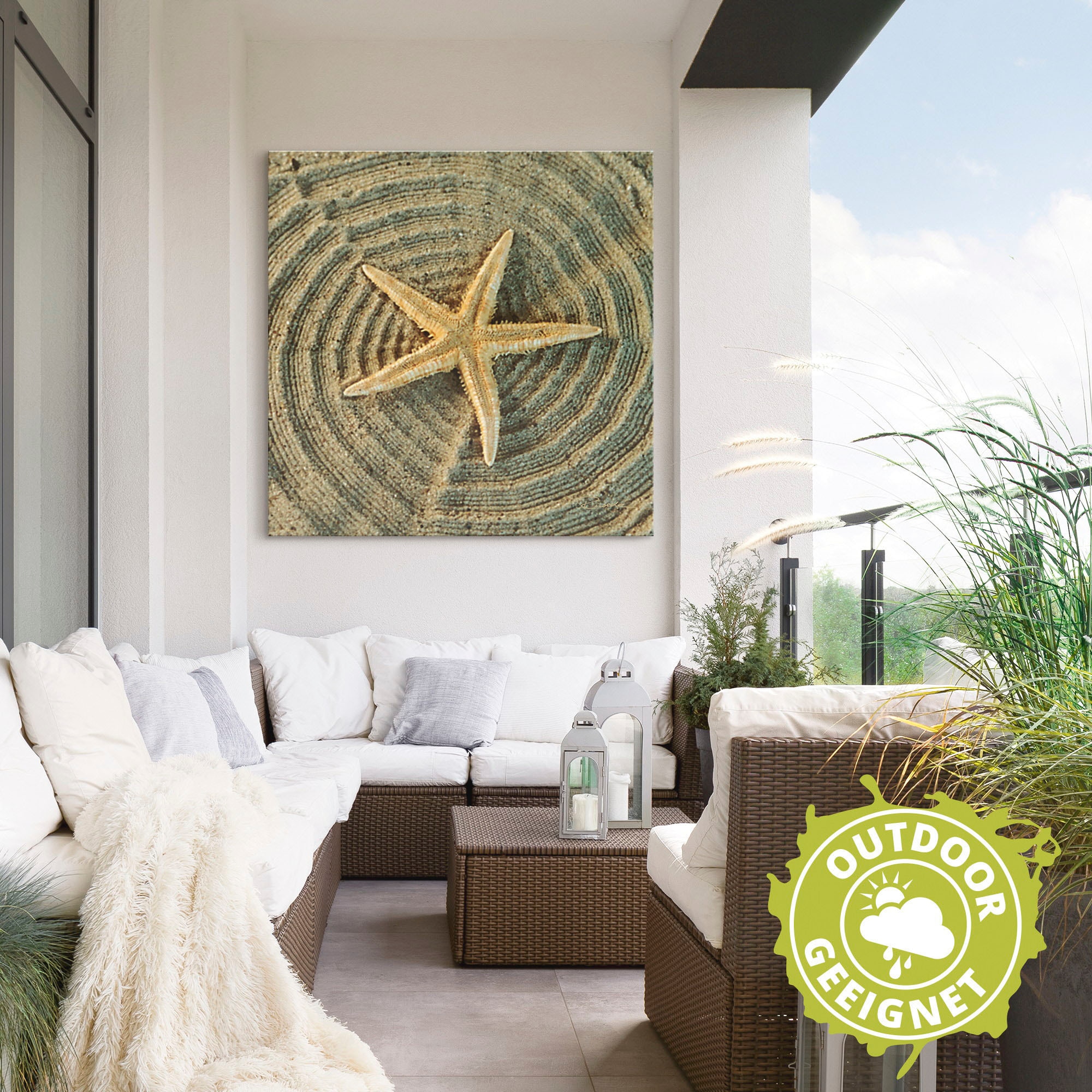 Artland Wandbild »Seestern«, Zen, (1 St.), Alubild-Outdoorbild für Außenbereich,Leinwandbild,Poster,Wandaufkleber