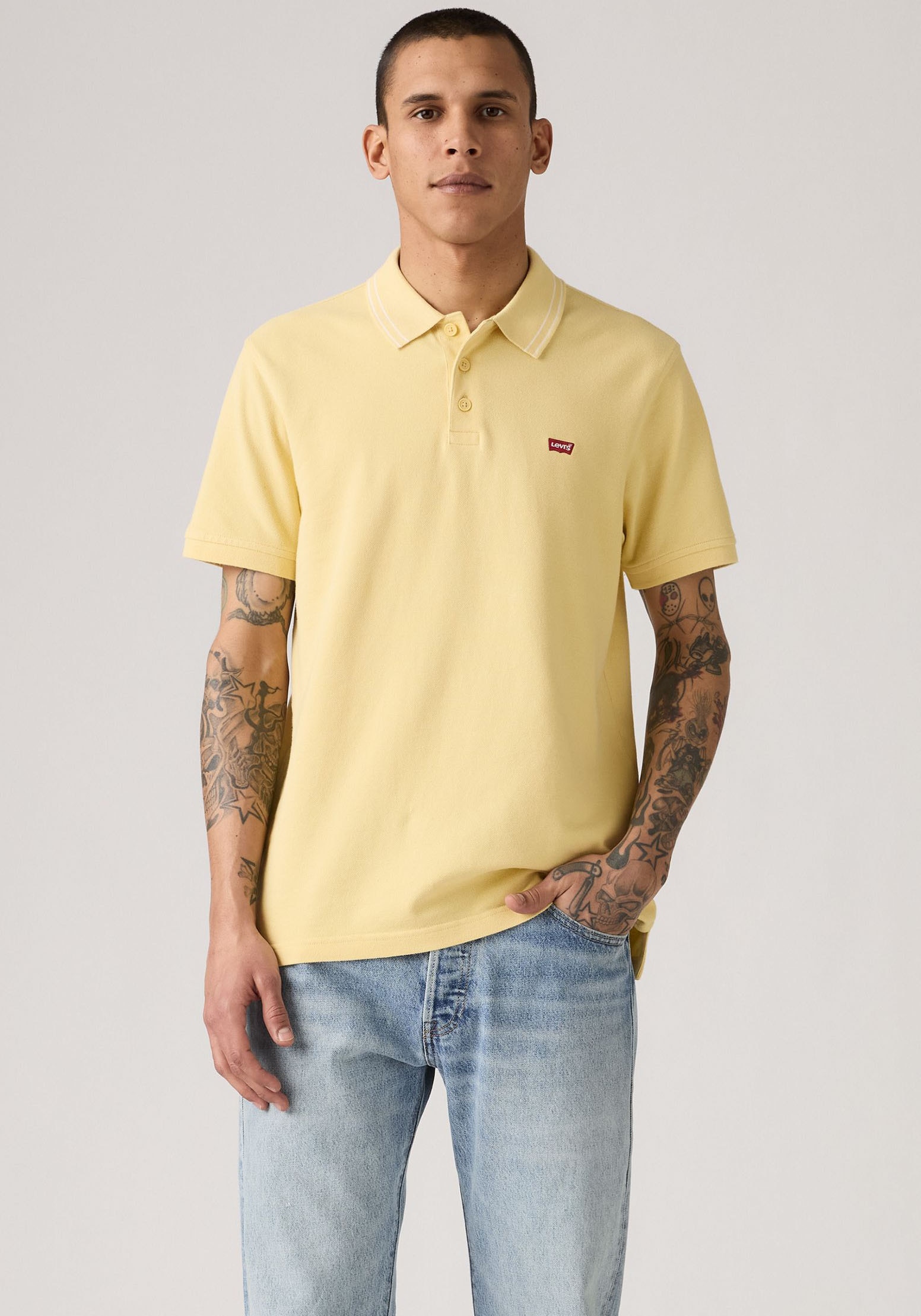 Levis "LE NEW LEVIS HM POLO" mit kleinem Batwing-Logo günstig online kaufen