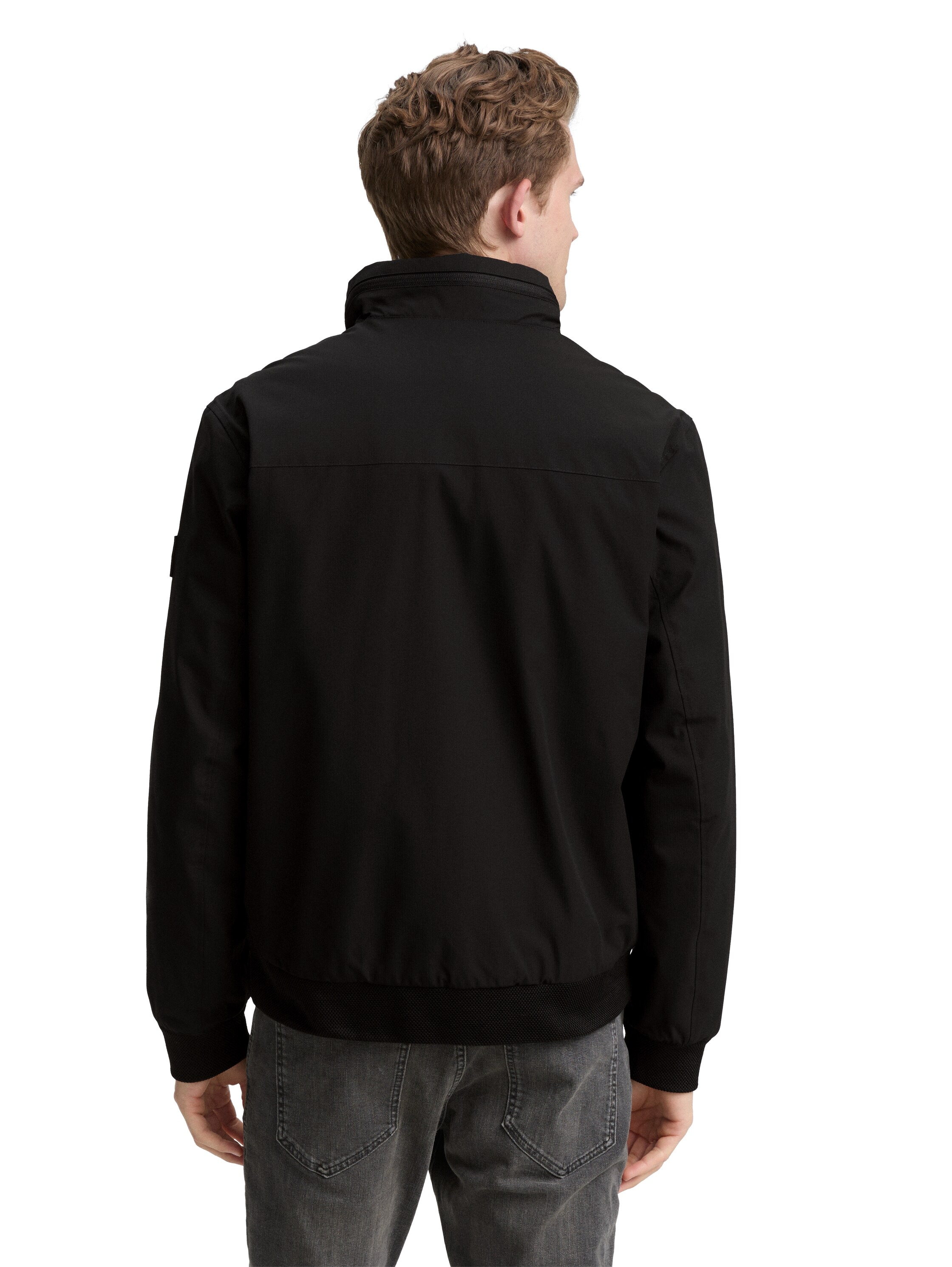 TOM TAILOR Outdoorjacke, ohne Kapuze, mit Logo Stickerei