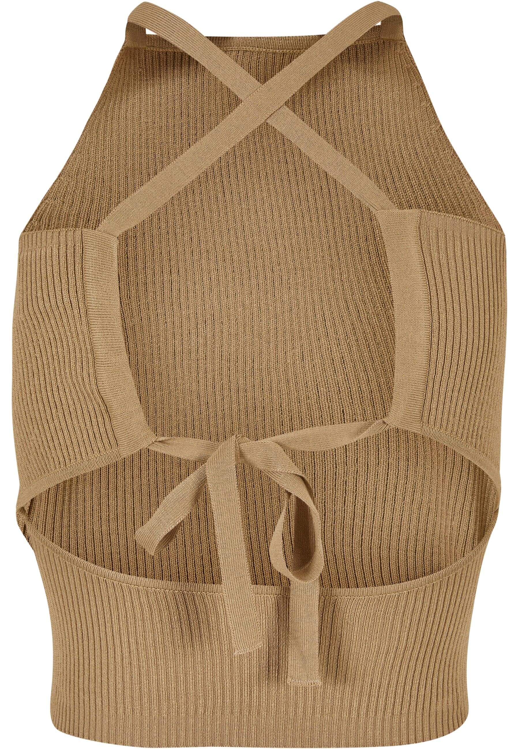 URBAN CLASSICS Muskelshirt »Urban Classics Damen Ladies Rib Knit Crossed Back Top«, (1 tlg.)