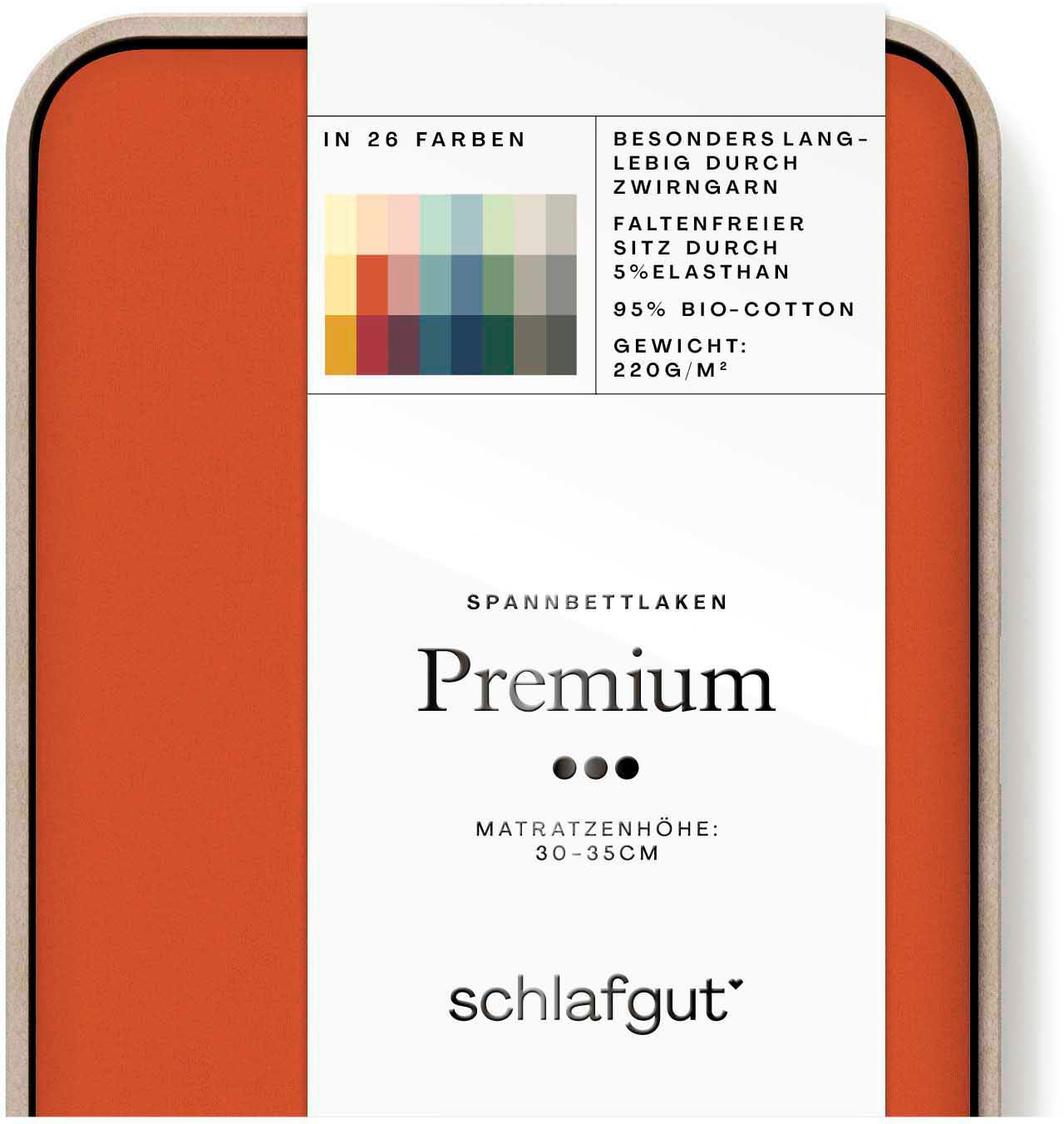 Schlafgut Spannbettlaken »Premium«, Zero Waste Verpackung, PREMIUM Qualität