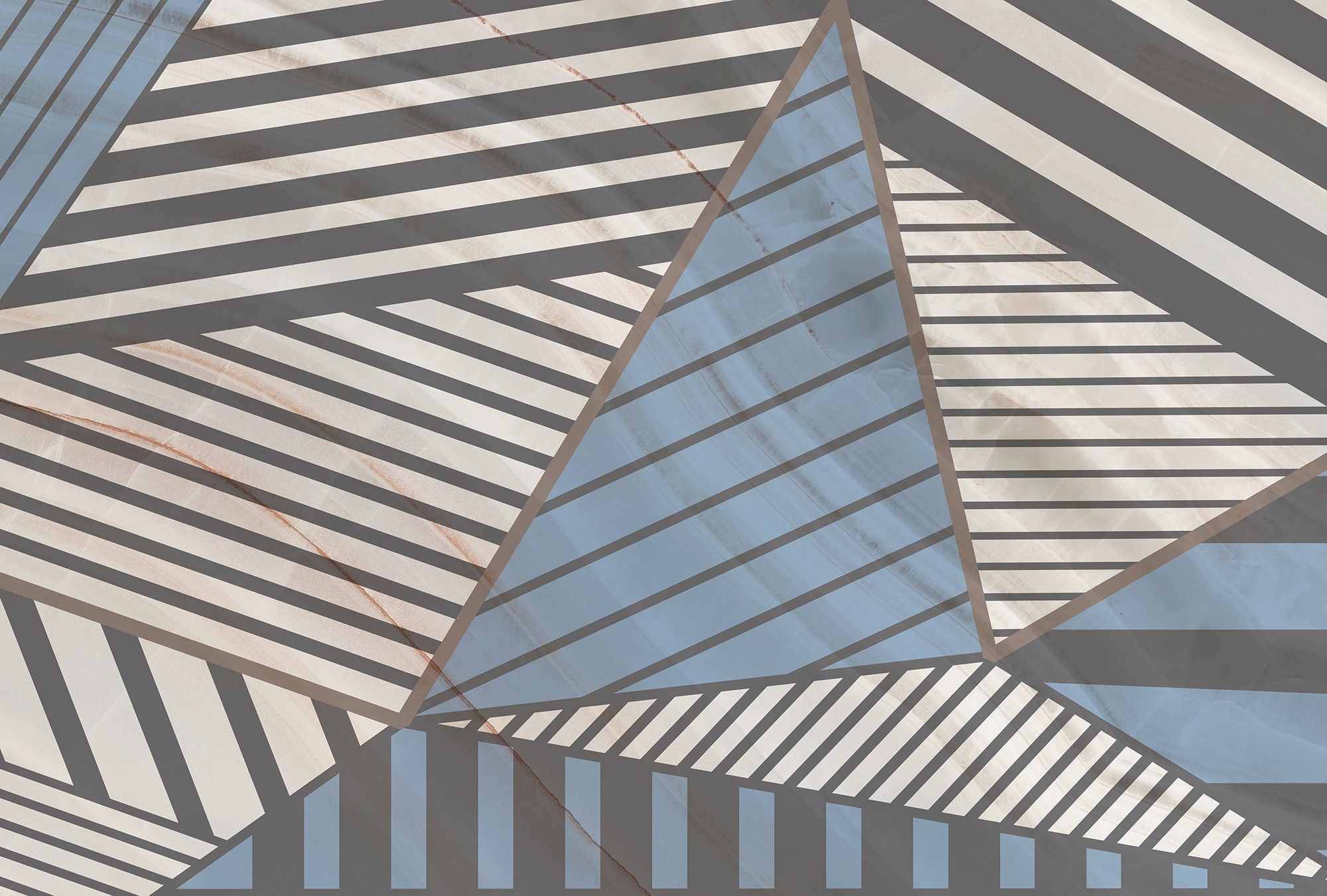Architects Paper Fototapete "Atelier 47 Stripes Marble 3" 3D-Optik glatt Vlies, Wand, Schräge, Decke
