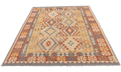 Wollteppich »Kelim - Oriental - 205 x 152 cm - mehrfarbig«, rechteckig