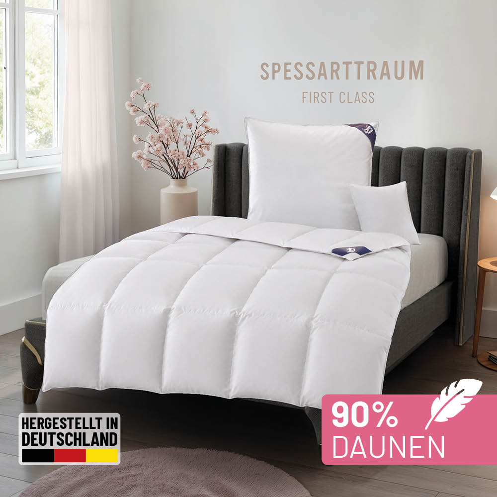 SPESSARTTRAUM Daunenbettdecke "First Class" warm Füllung 90Daunen10FedernKlasse1Downpasszertifiziert 1 Stk. tlg. 5 Wärmeklassen & 6 Größen, Bestseller