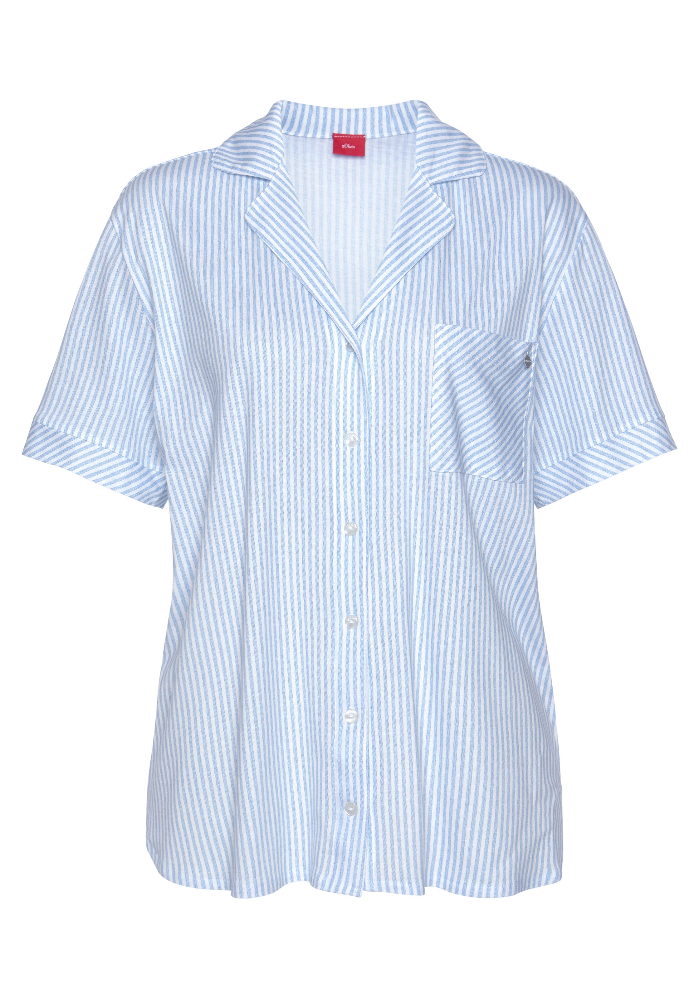 s.Oliver Pyjamaoberteil 1-teilig, 1 tlg. mit aufgesetzter Brusttasche günstig online kaufen