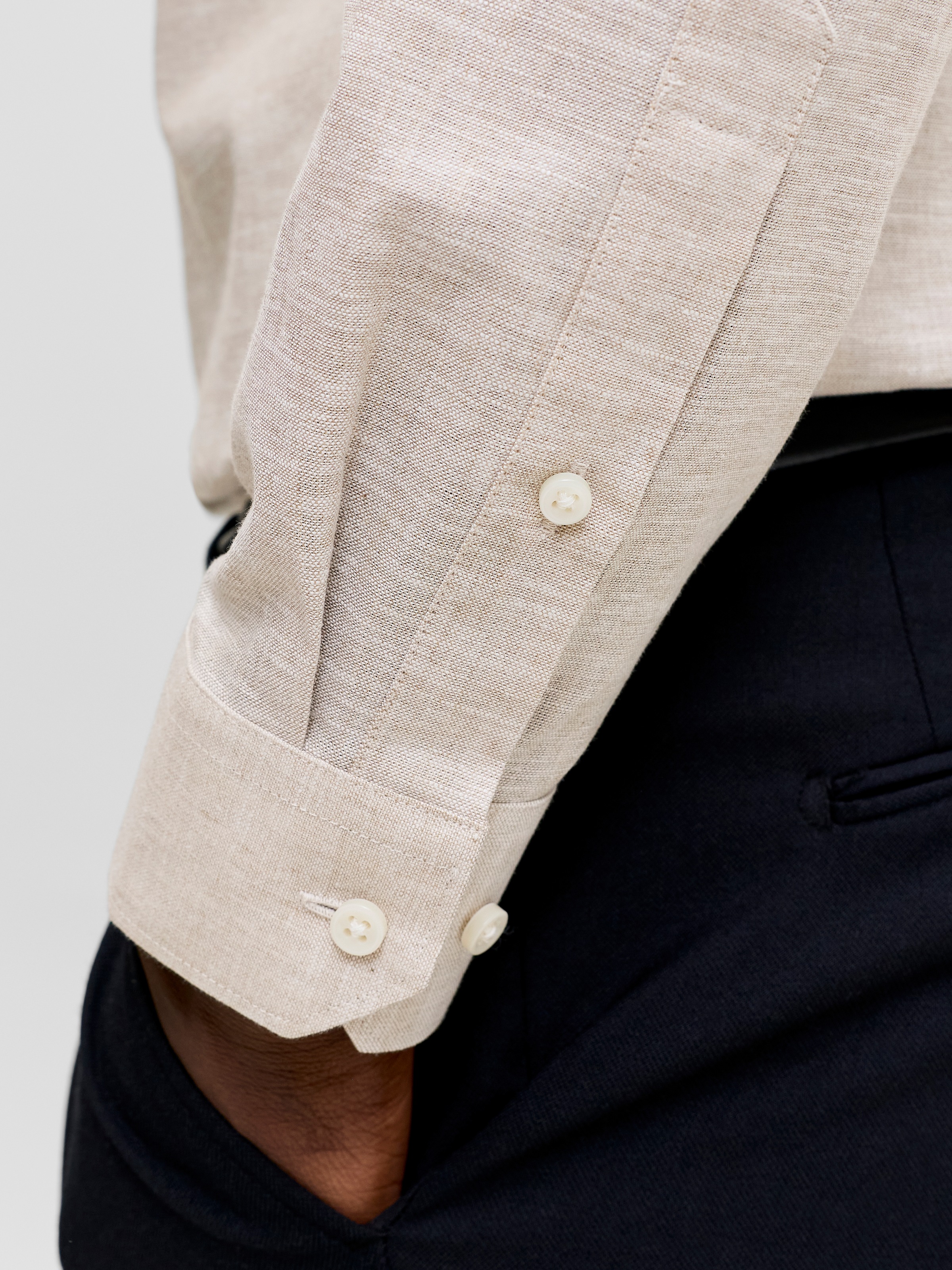 Jack & Jones Langarmhemd »JPRBLAPARKER HEATHER L/S SHIRT STYD« Baumwolle, slim fit