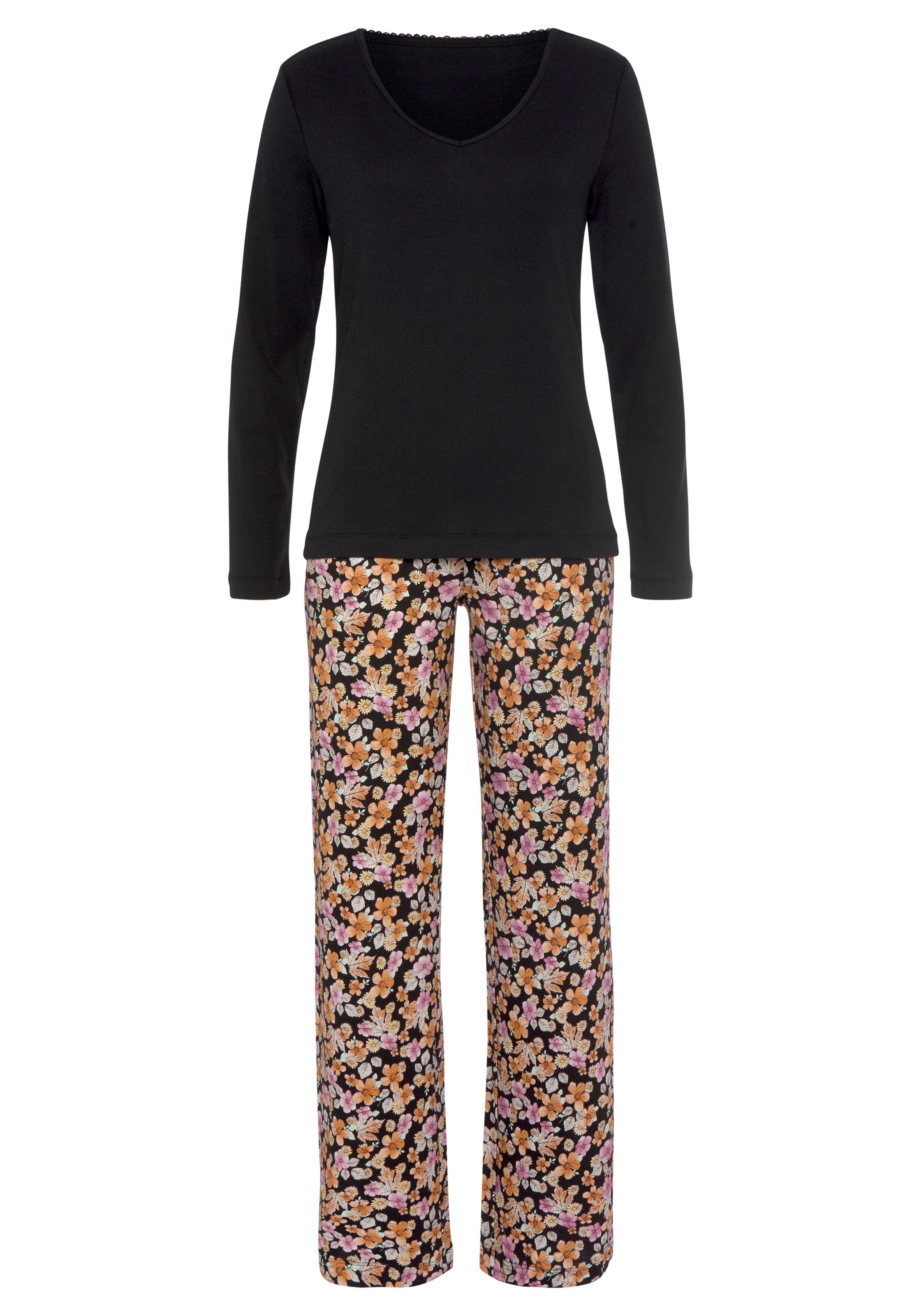 Vivance Dreams Pyjama 2 Stk. tlg., mit schönem Blumendruck günstig online kaufen