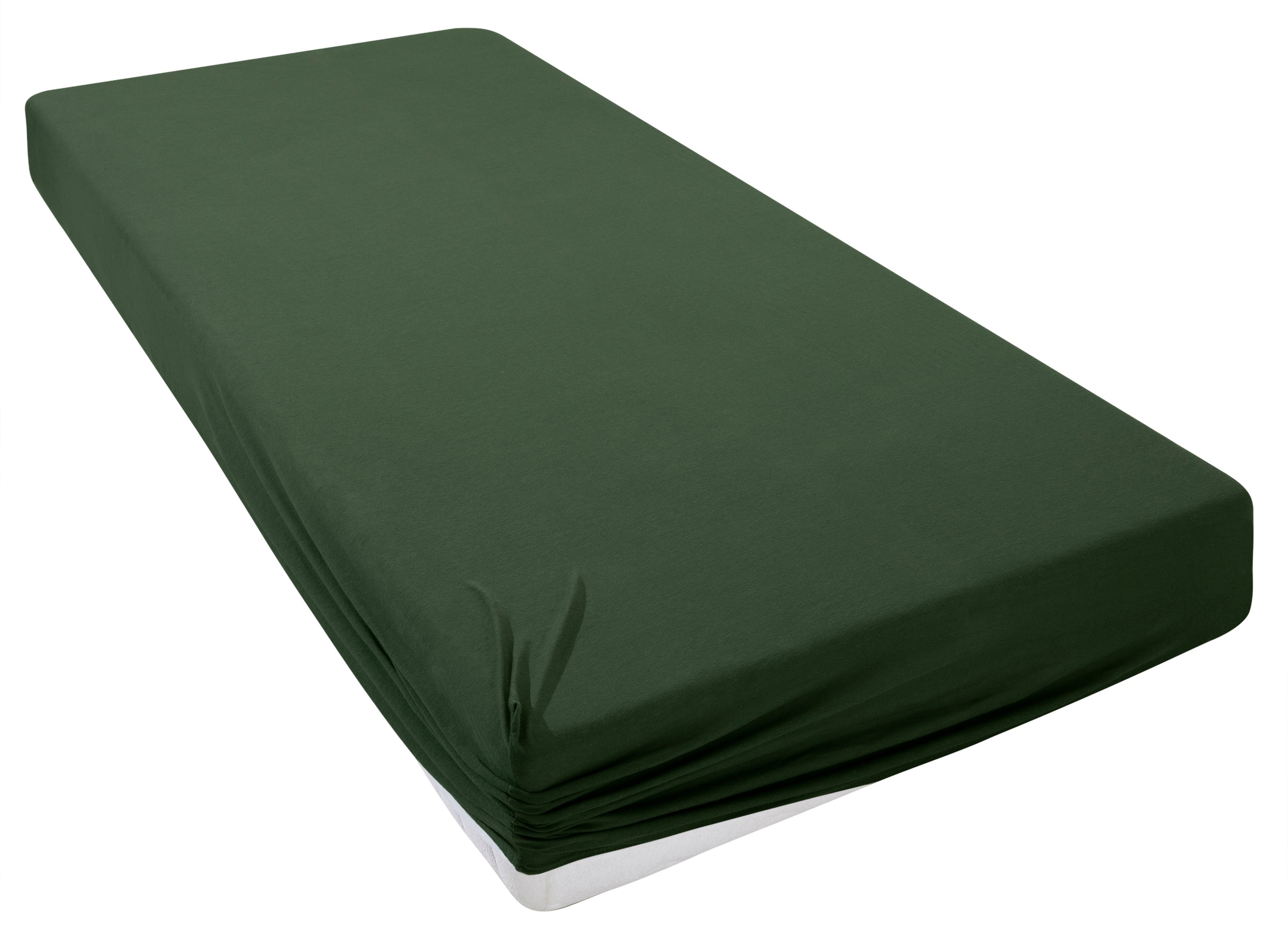 Spannbettlaken OTTO HOME, B:200cm L:200cm, grün, Jersey, Obermaterial: 100% Baumwolle, Bettlaken, "BLACKBERRY", 100% Baumwolle, Matratzen bis 28 cm