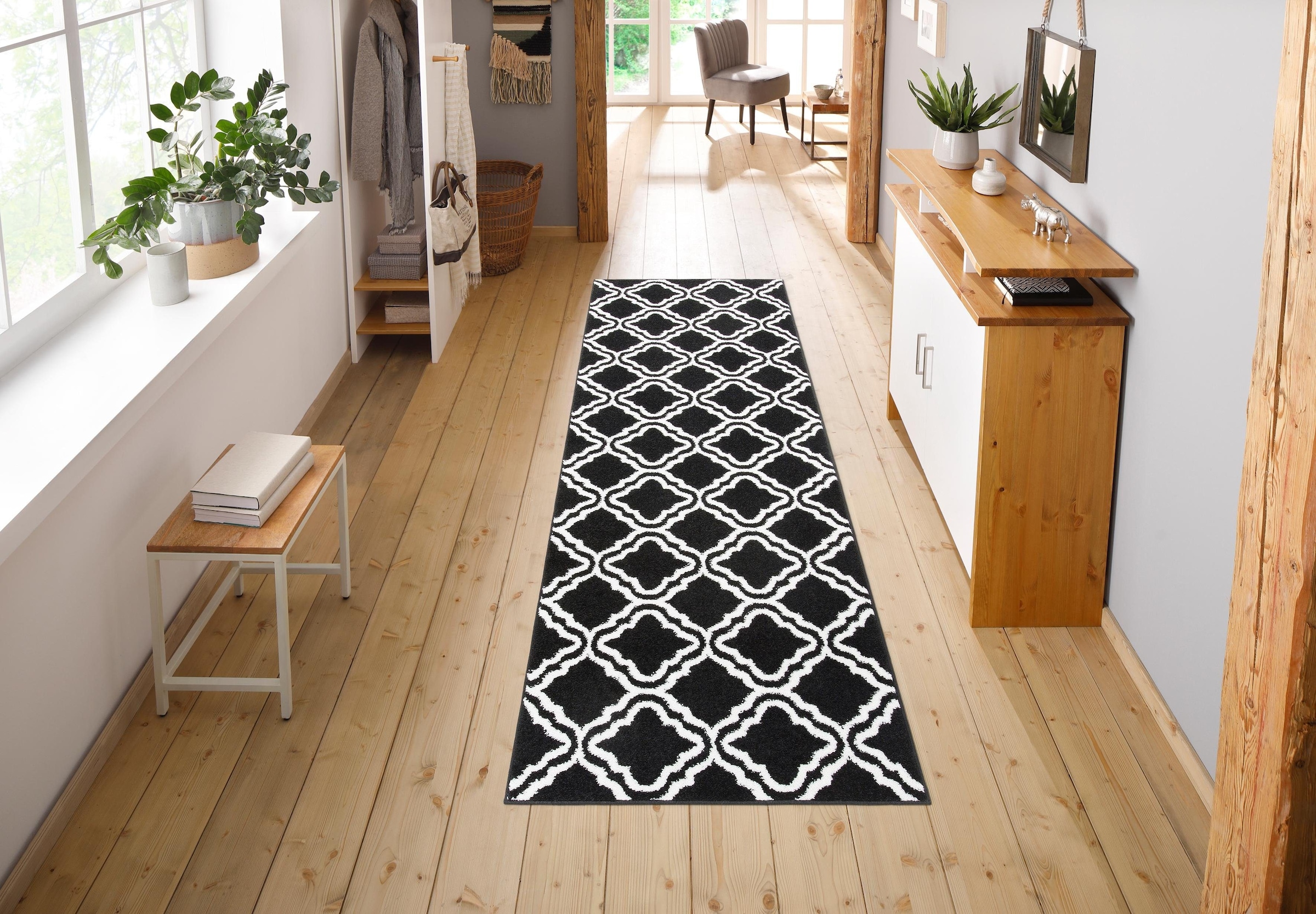 my home Läufer »Debora«, rechteckig, 13 mm Höhe, Teppich-Läufer, Kurzflor, gemustert, geometrisches Design, weich