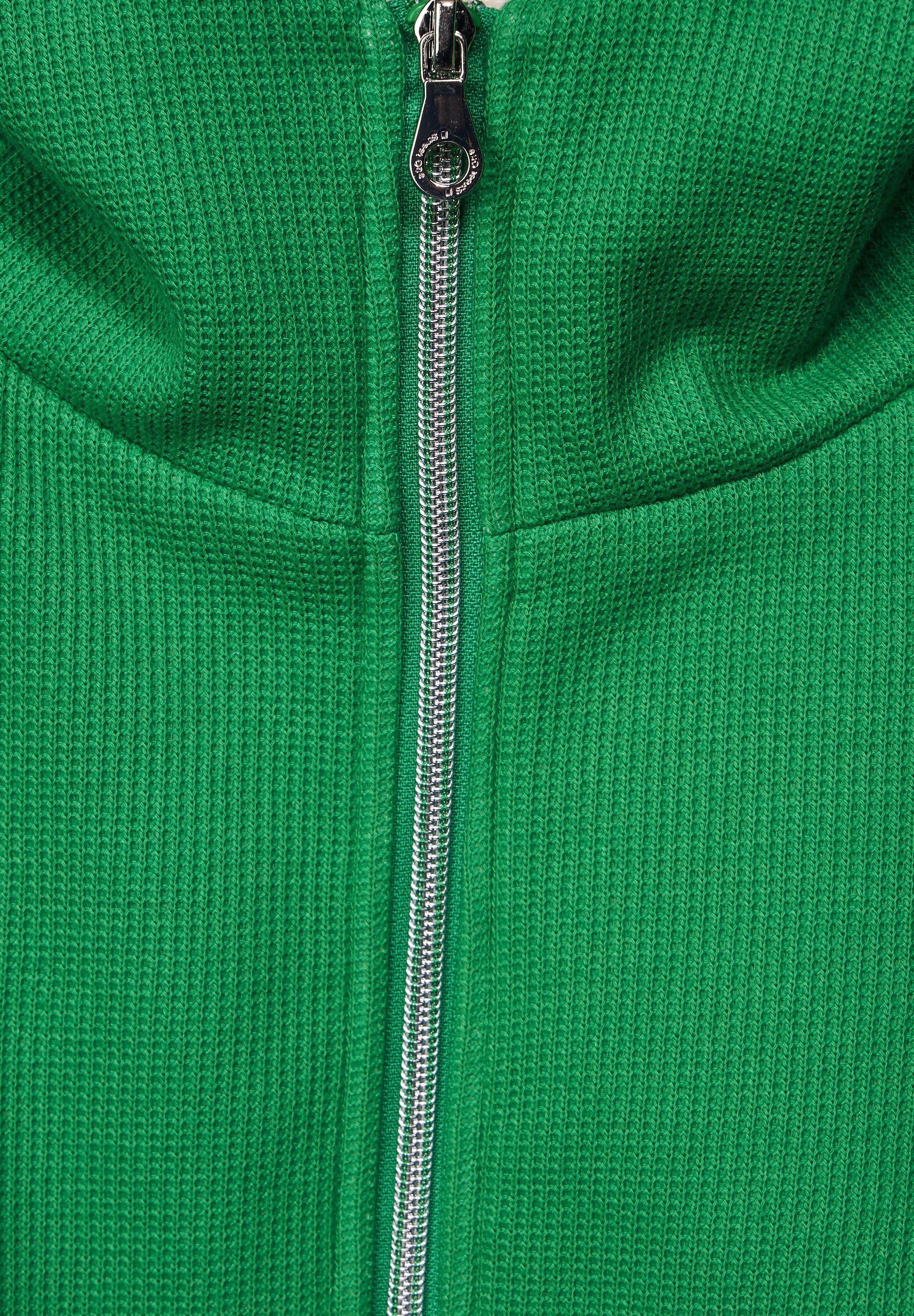 STREET ONE Kapuzenfleecejacke, ohne Kapuze, mit Kapuze