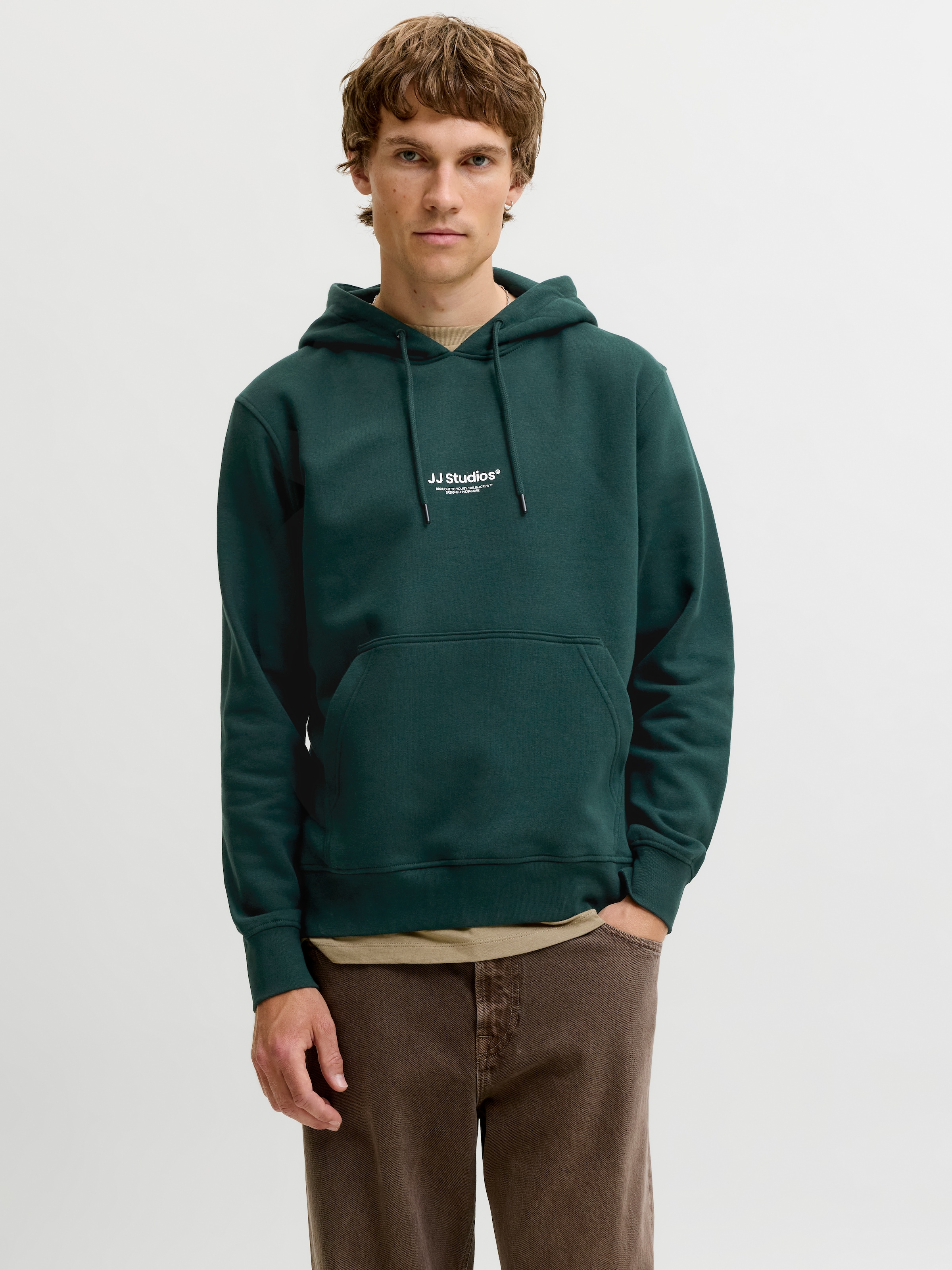 Jack & Jones "JJESOHO SWEAT HOOD NOOS", Baumwollmischung, relaxed fit
