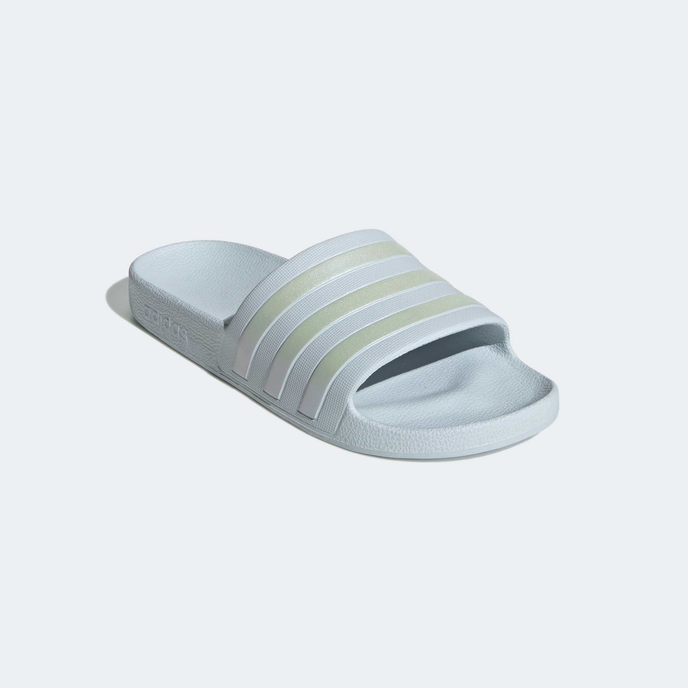 Badesandale ADIDAS SPORTSWEAR "AQUA ADILETTE", Damen, Gr. 43, blau (halo blau, halo blau, halo blau), Synthetik, Schuhe, Badelatschen