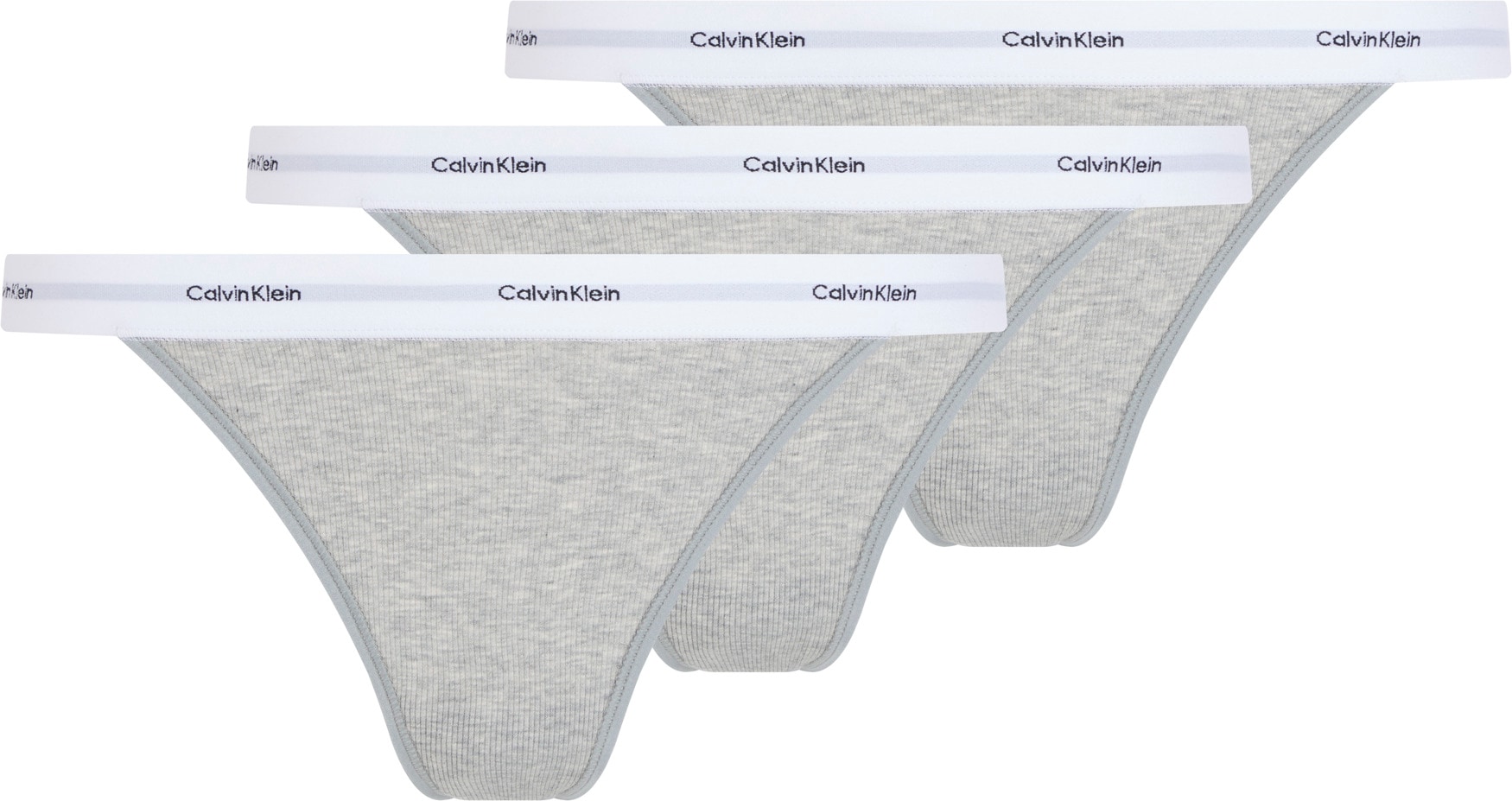 Calvin Klein Underwear Slip »STRING BIKINI 3PK«, (Packung, 3 St., 3er-Pack), mit Rippenstruktur