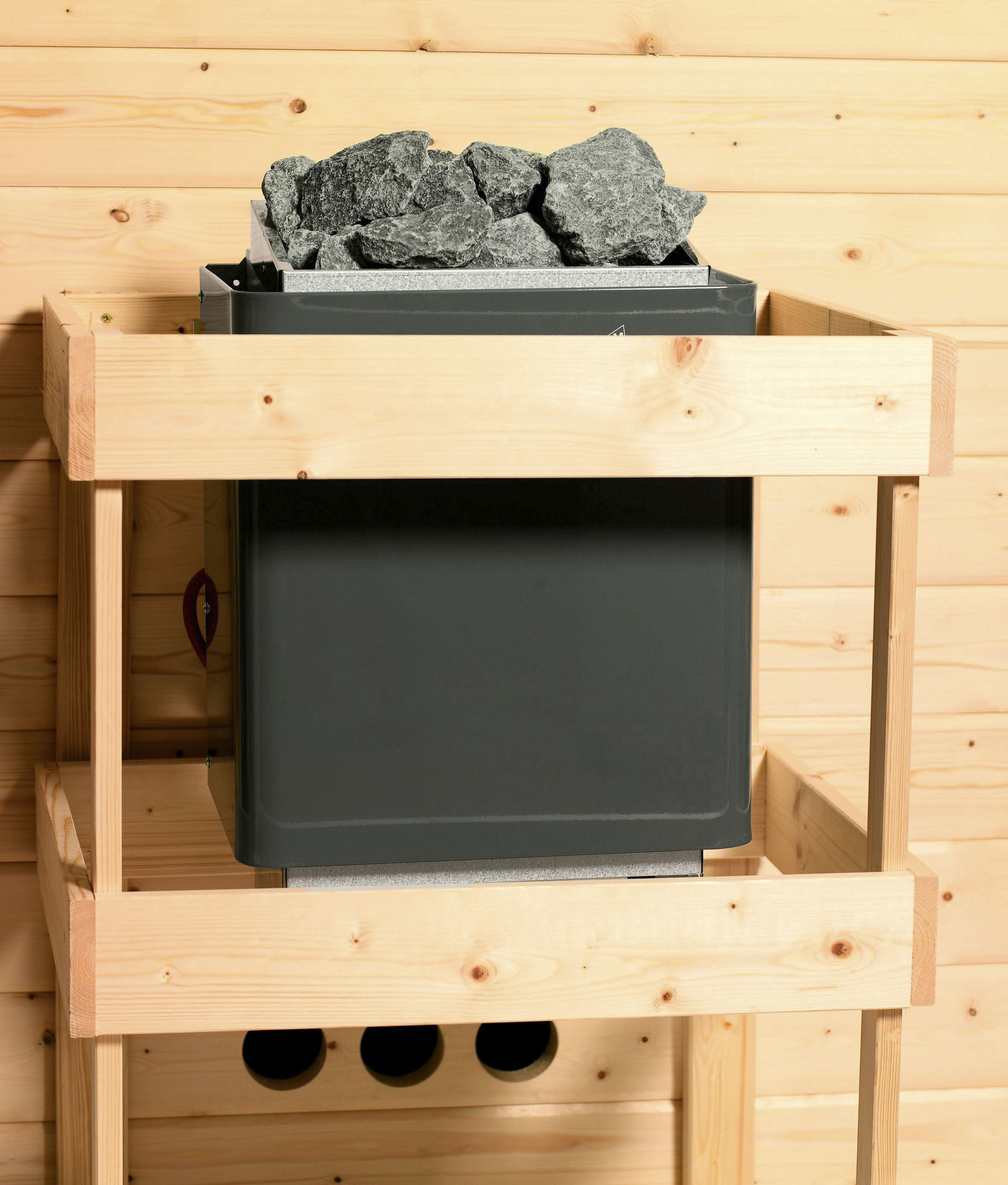 Thumbnail - Karibu Sauna "Norin", 9 KW-Ofen mit integrierter Steuerung